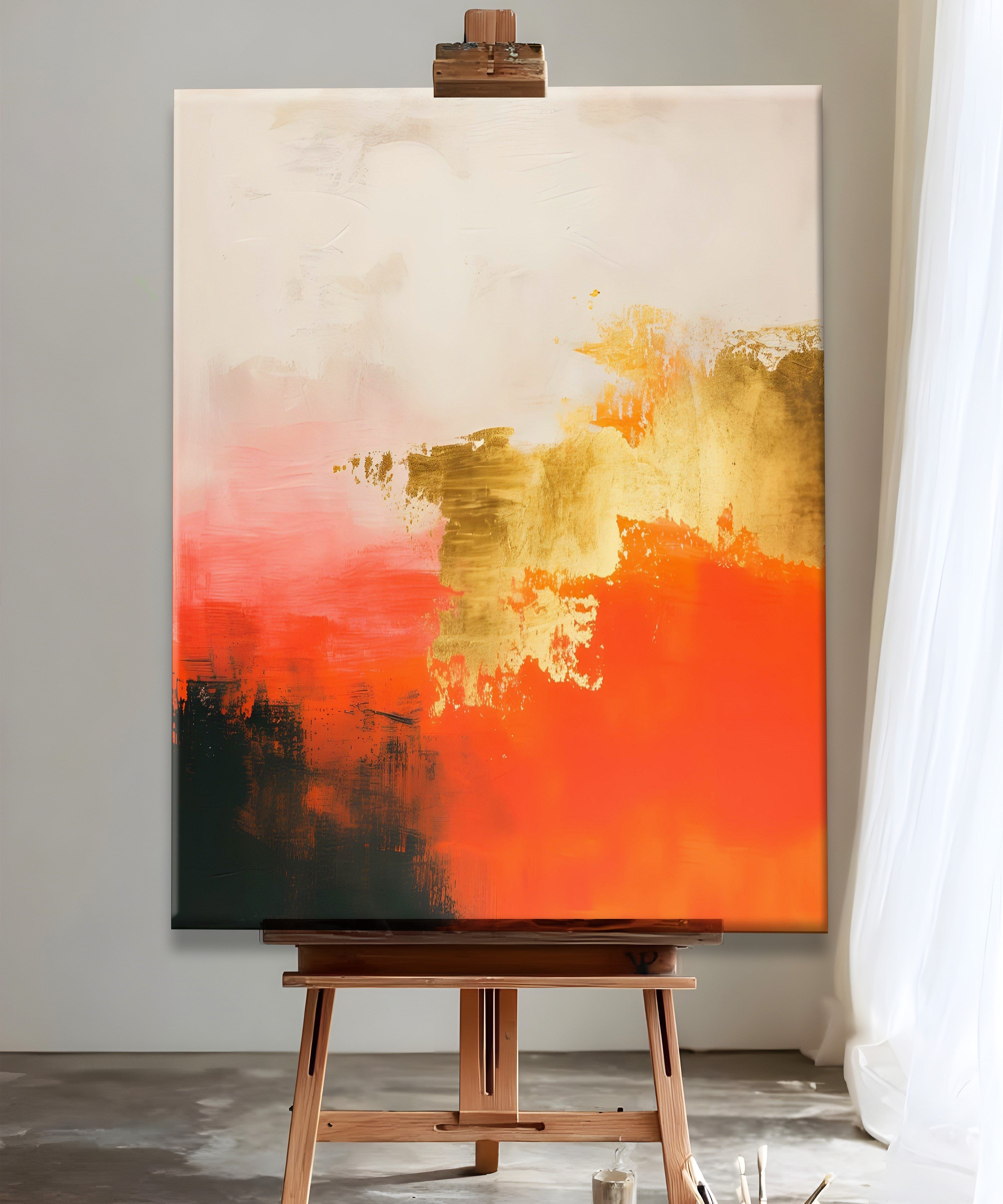 Köz Ufku | Yağlı Boya Dokulu Canvas Baskı