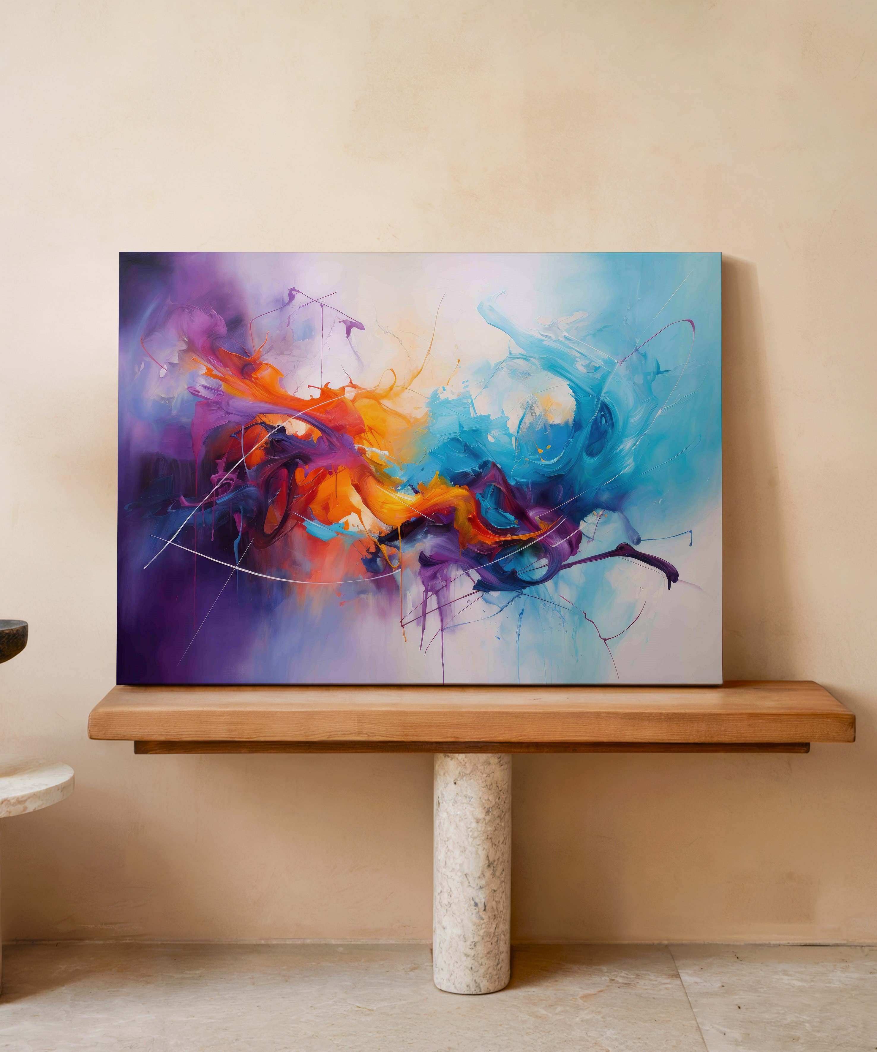 Kromatik Düş | Yağlı Boya Dokulu Canvas Baskı