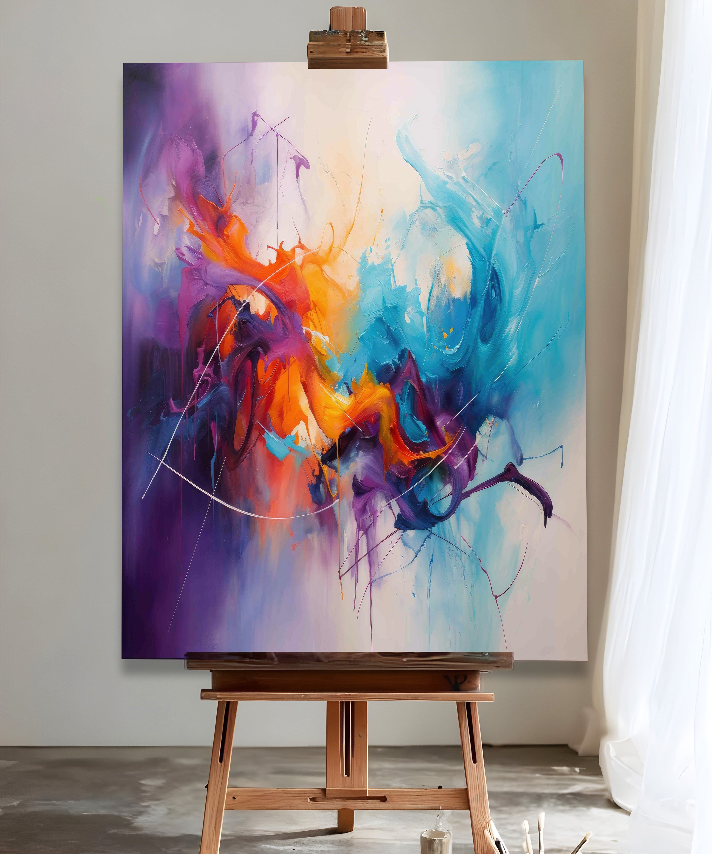 Kromatik Düş | Yağlı Boya Dokulu Canvas Baskı