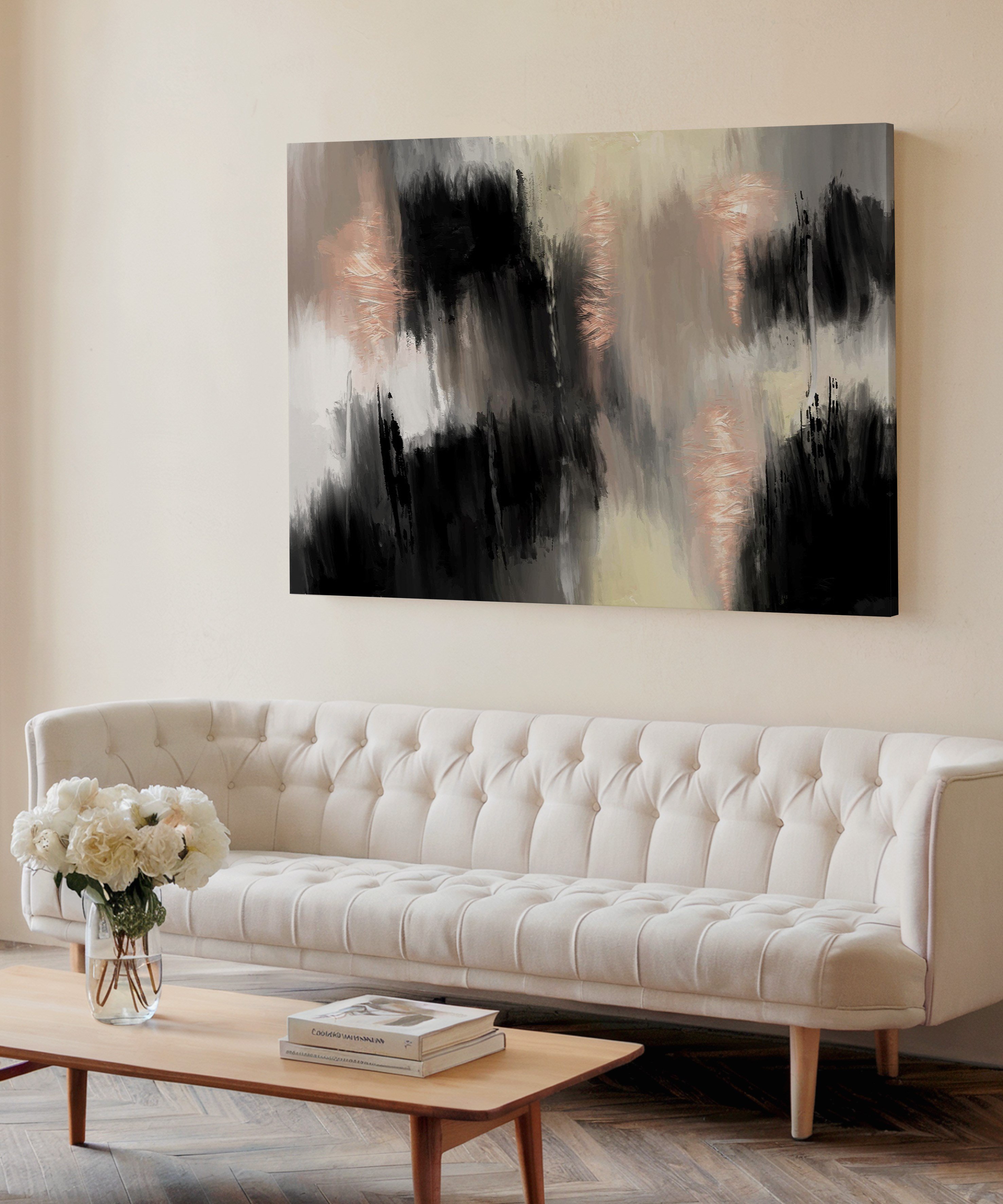 Lüks Soyut 1 | Yağlıboya dokulu canvas baskı