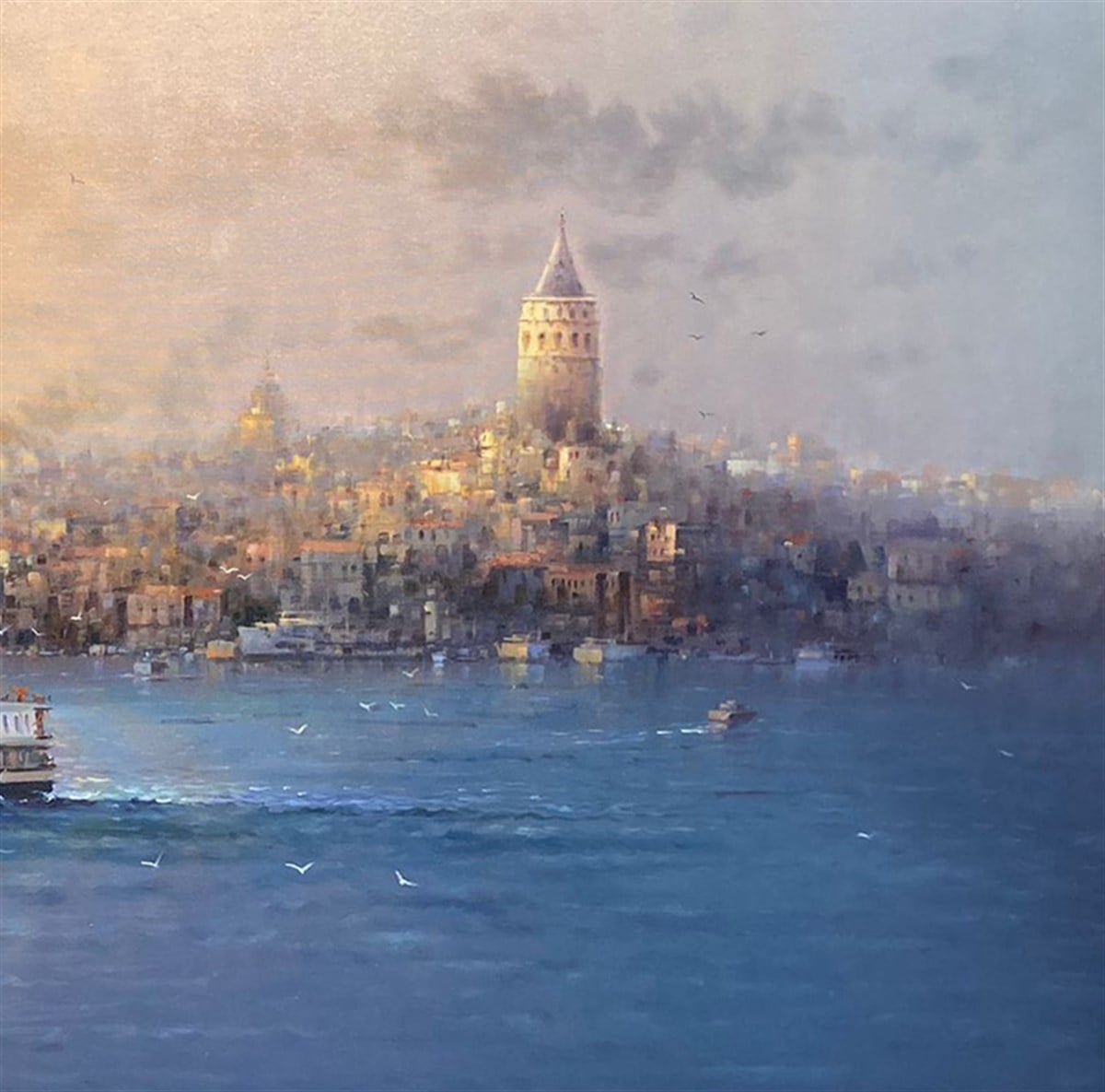 Manzara yağlı boya tablolarSoyut Şehir | Yağlı Boya Tablo | kozaart galeri
