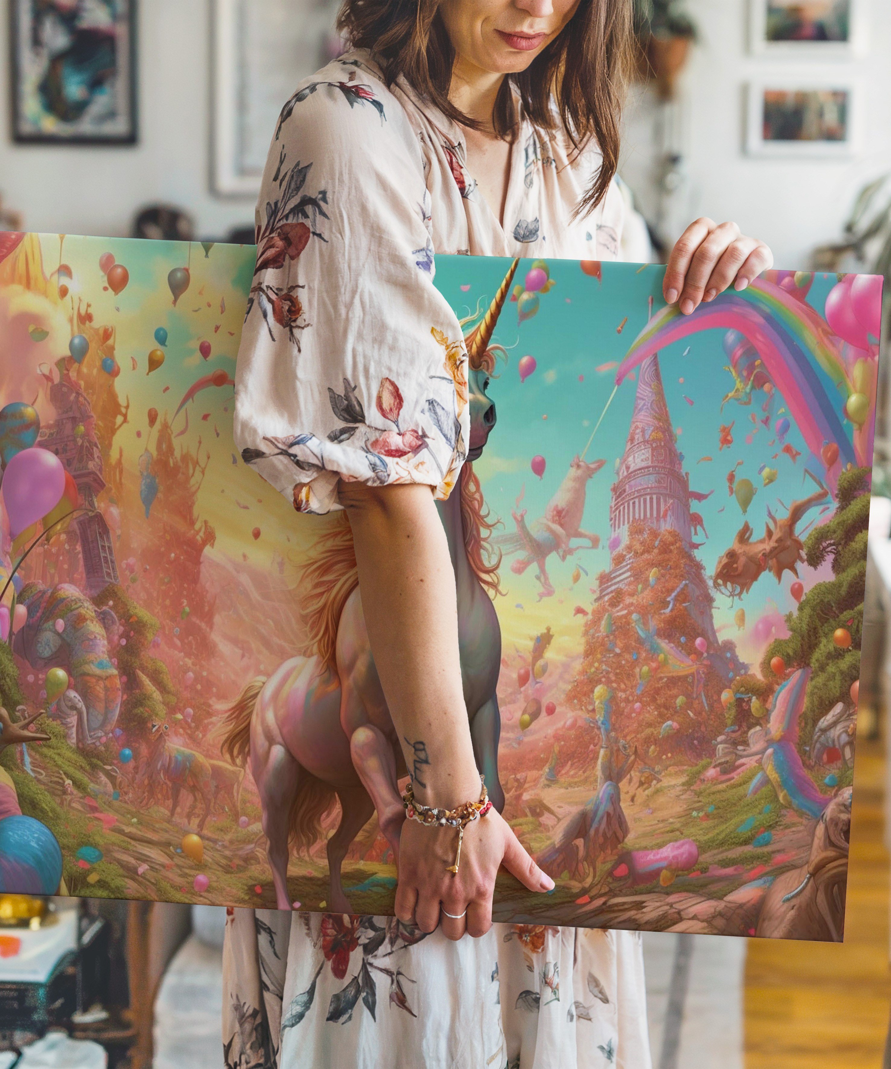 Masallar Karnavalı | Yağlı Boya Dokulu Canvas Baskı