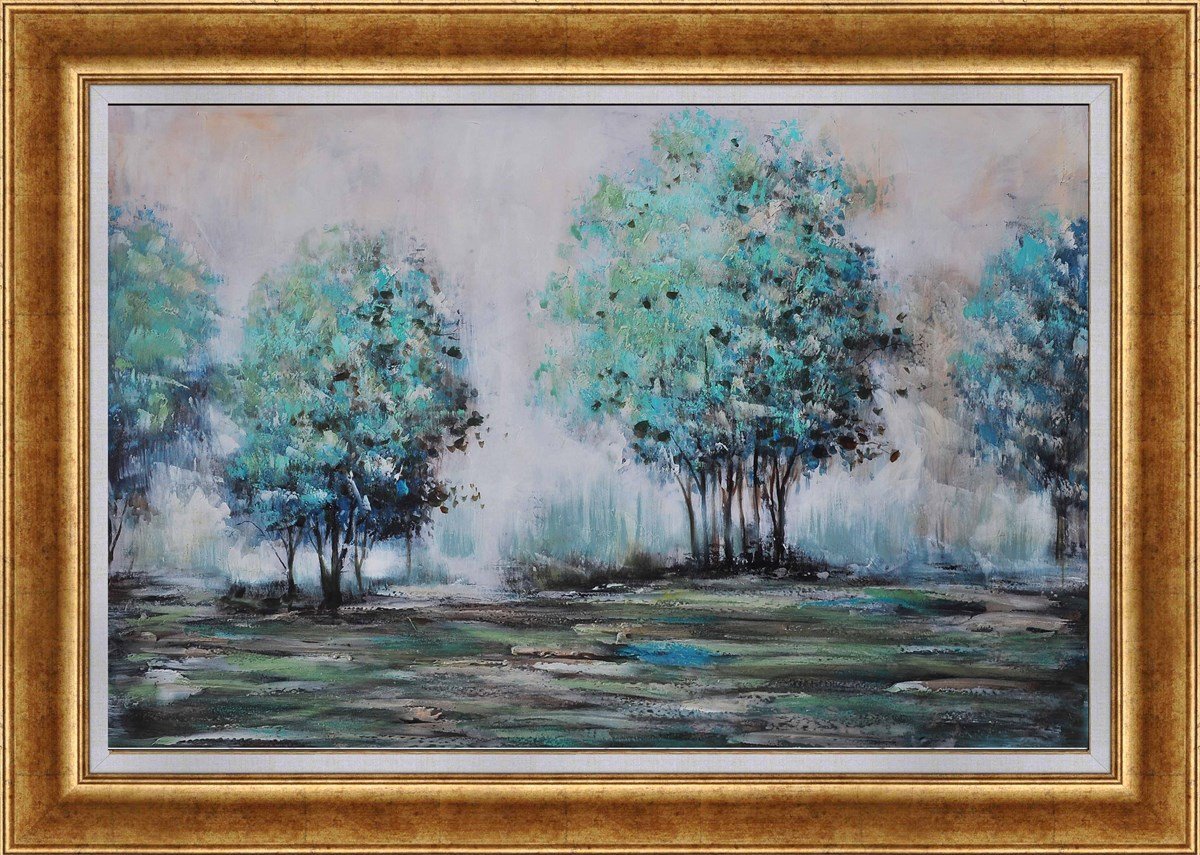 Mavi Ağaçlar 2 | Yağlı Boya Tablo