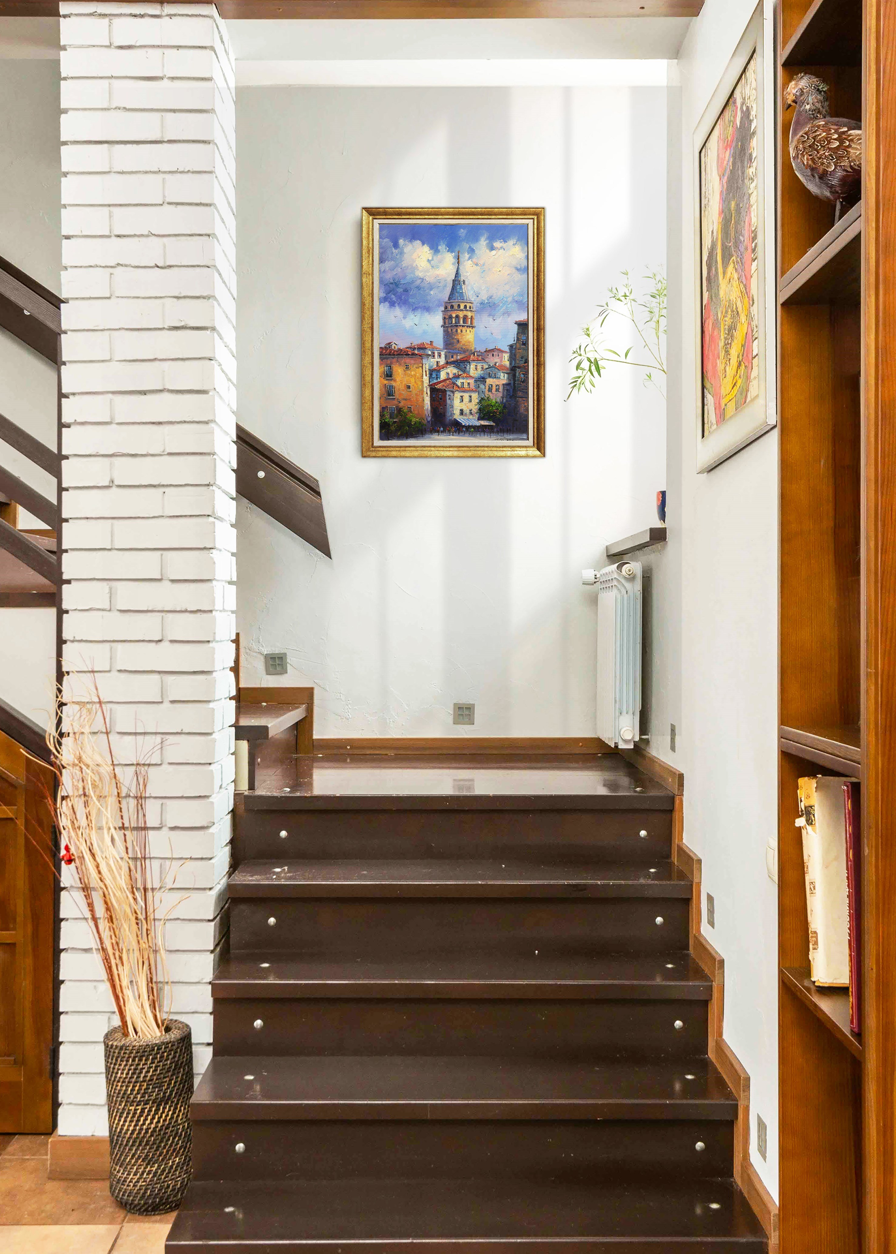 Mavi Galata İstanbul | Yağlı Boya Tablo
