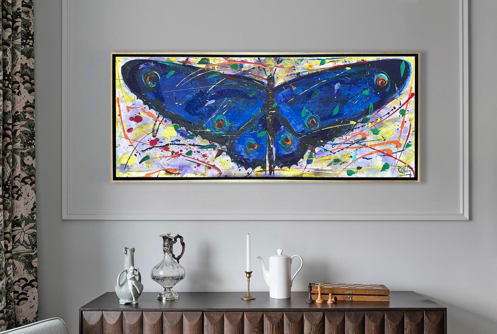 Mavi Kelebek | Yağlı Boya Tablo