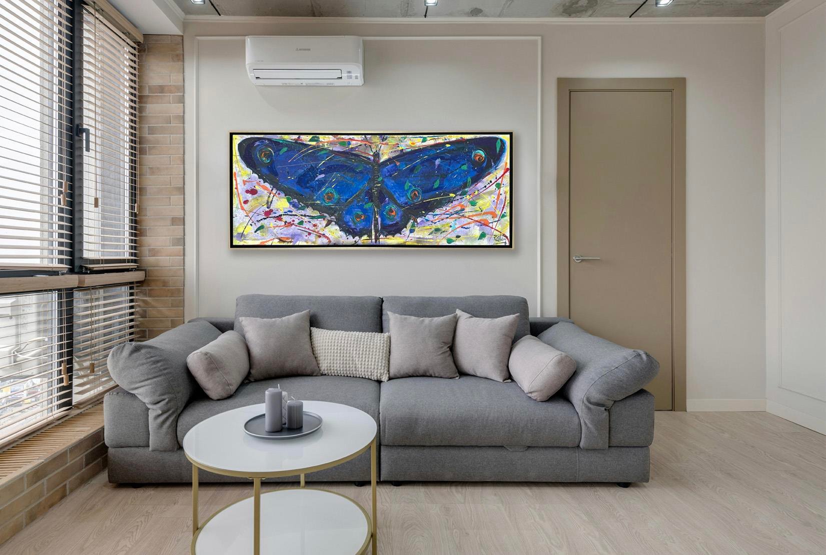 Mavi Kelebek | Yağlı Boya Tablo