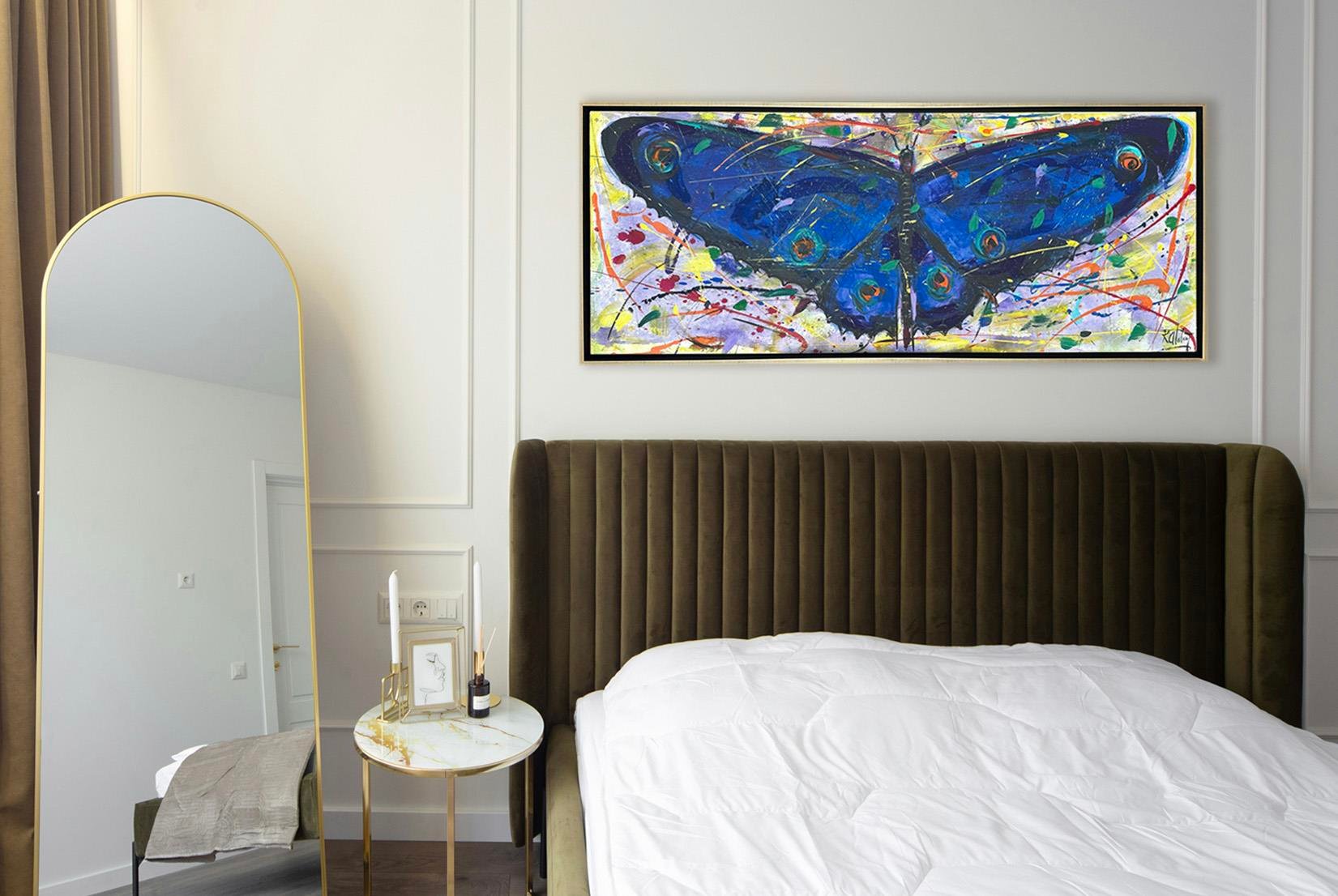 Mavi Kelebek | Yağlı Boya Tablo