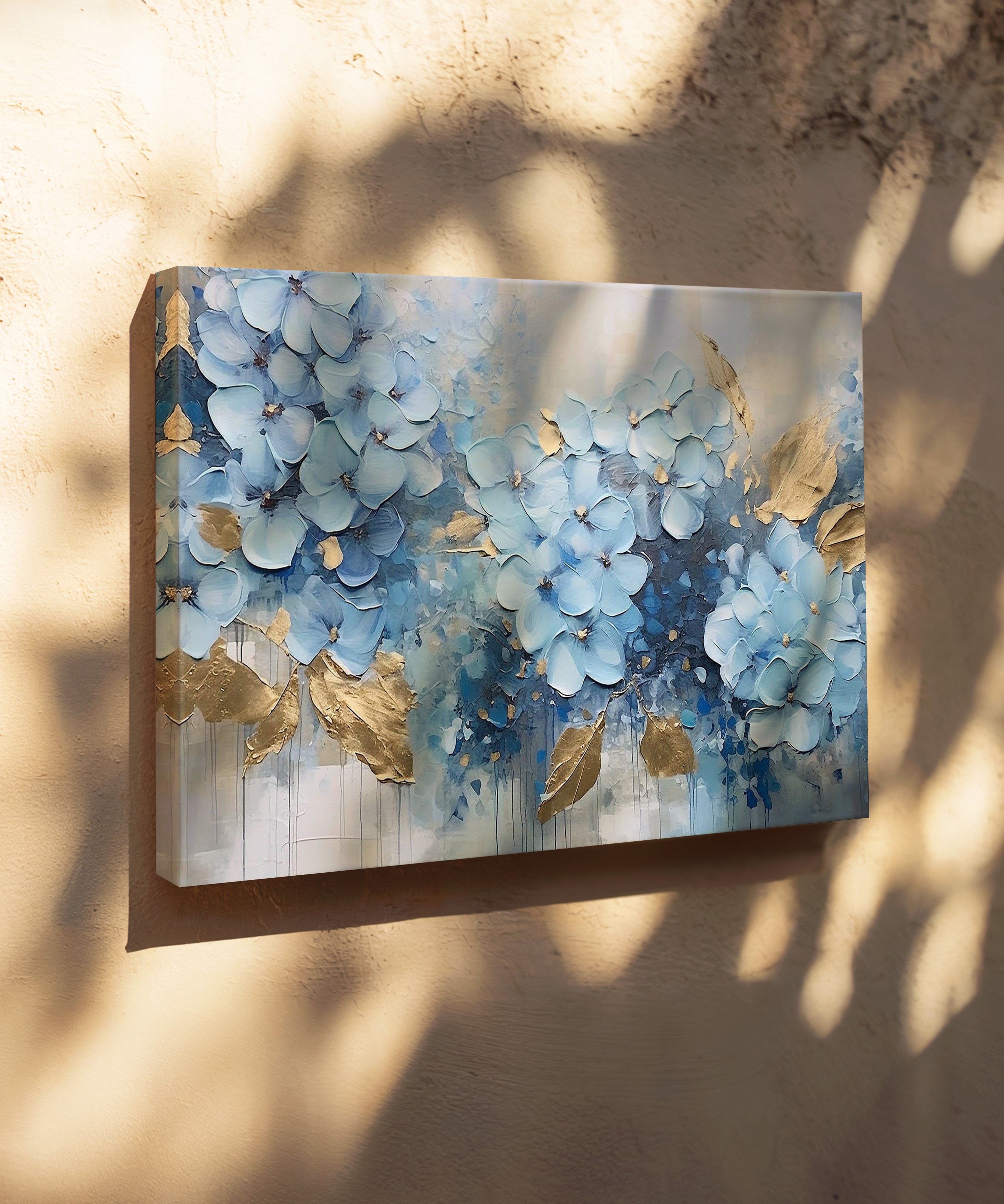 Mavi Miras | Yağlı Boya Dokulu Canvas Baskı