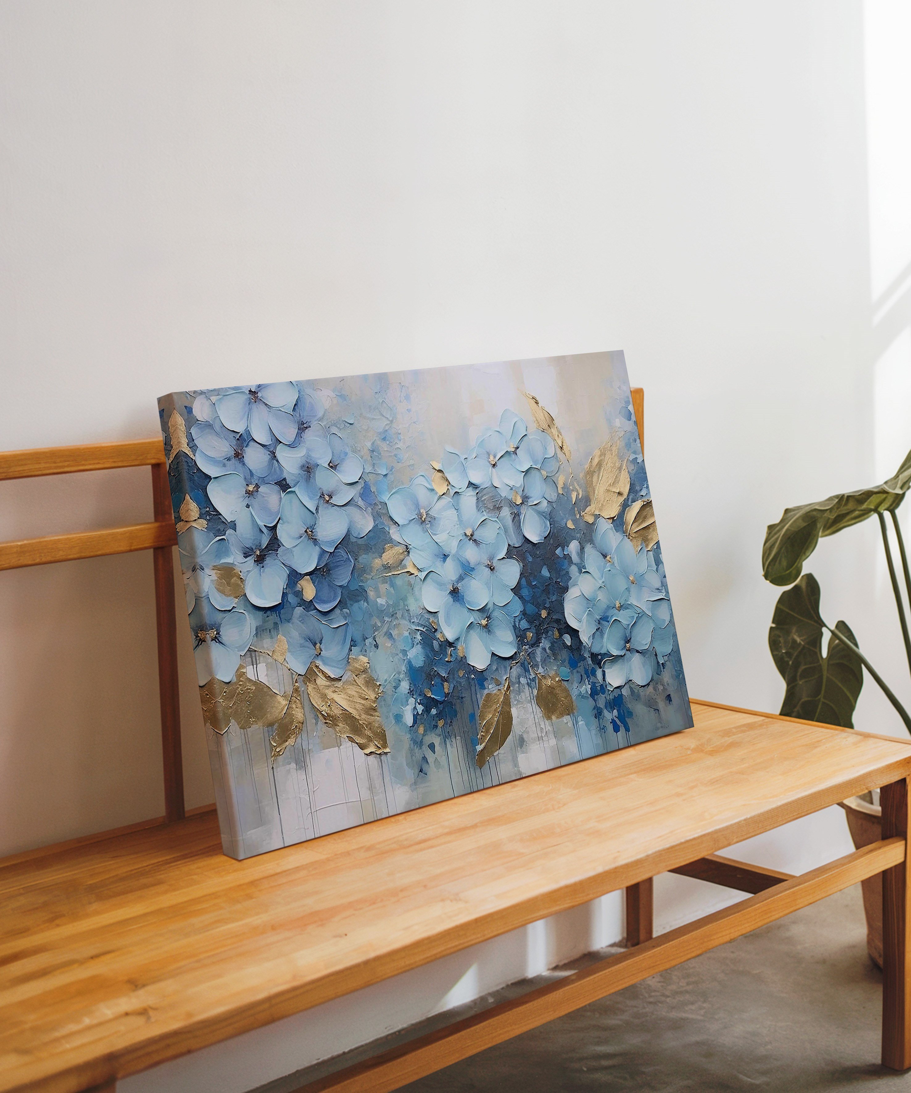 Mavi Miras | Yağlı Boya Dokulu Canvas Baskı