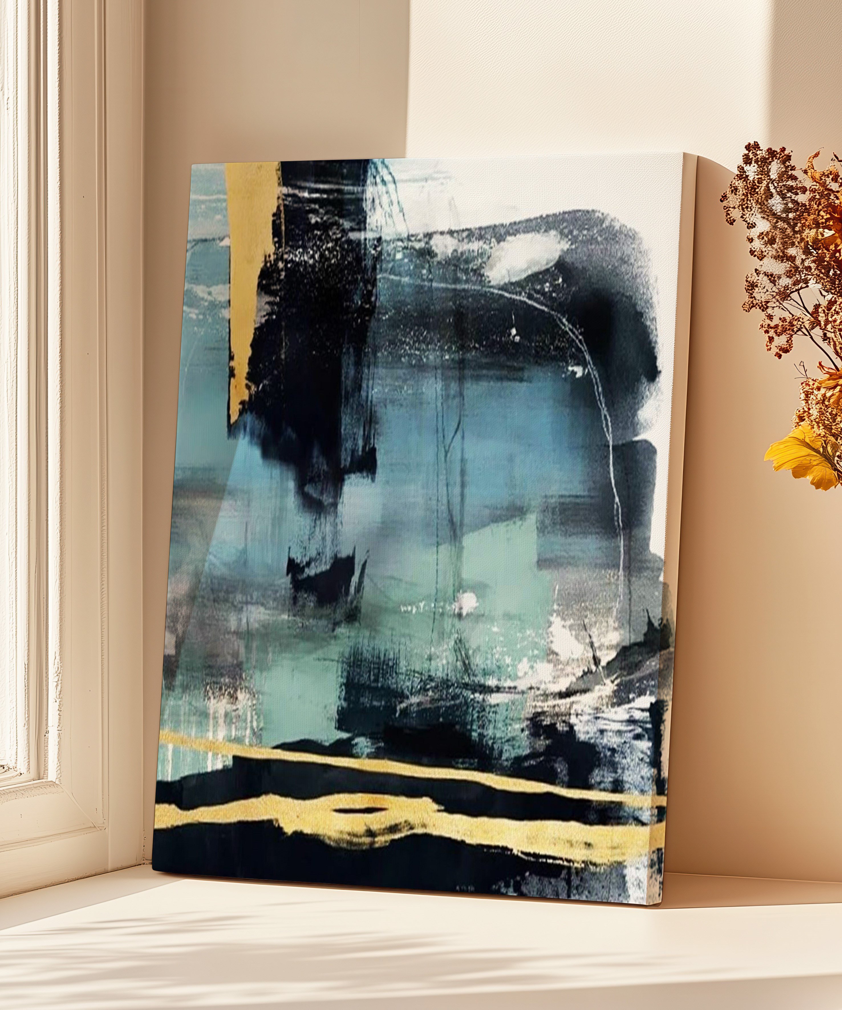 Mavi tonu | Yağlıboya dokulu canvas baskı