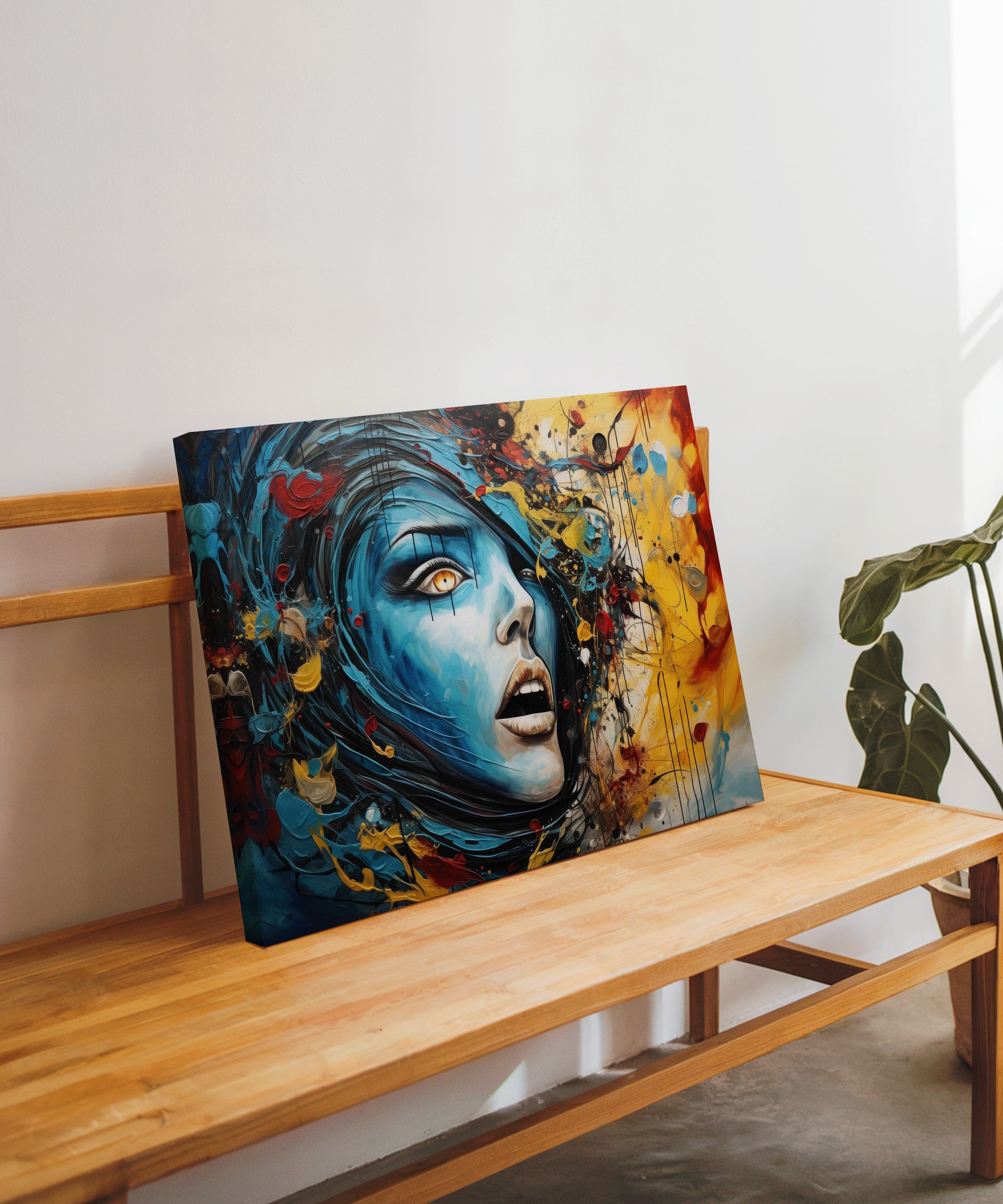 Mavinin Çığlığı | Yağlı Boya Dokulu Canvas Baskı