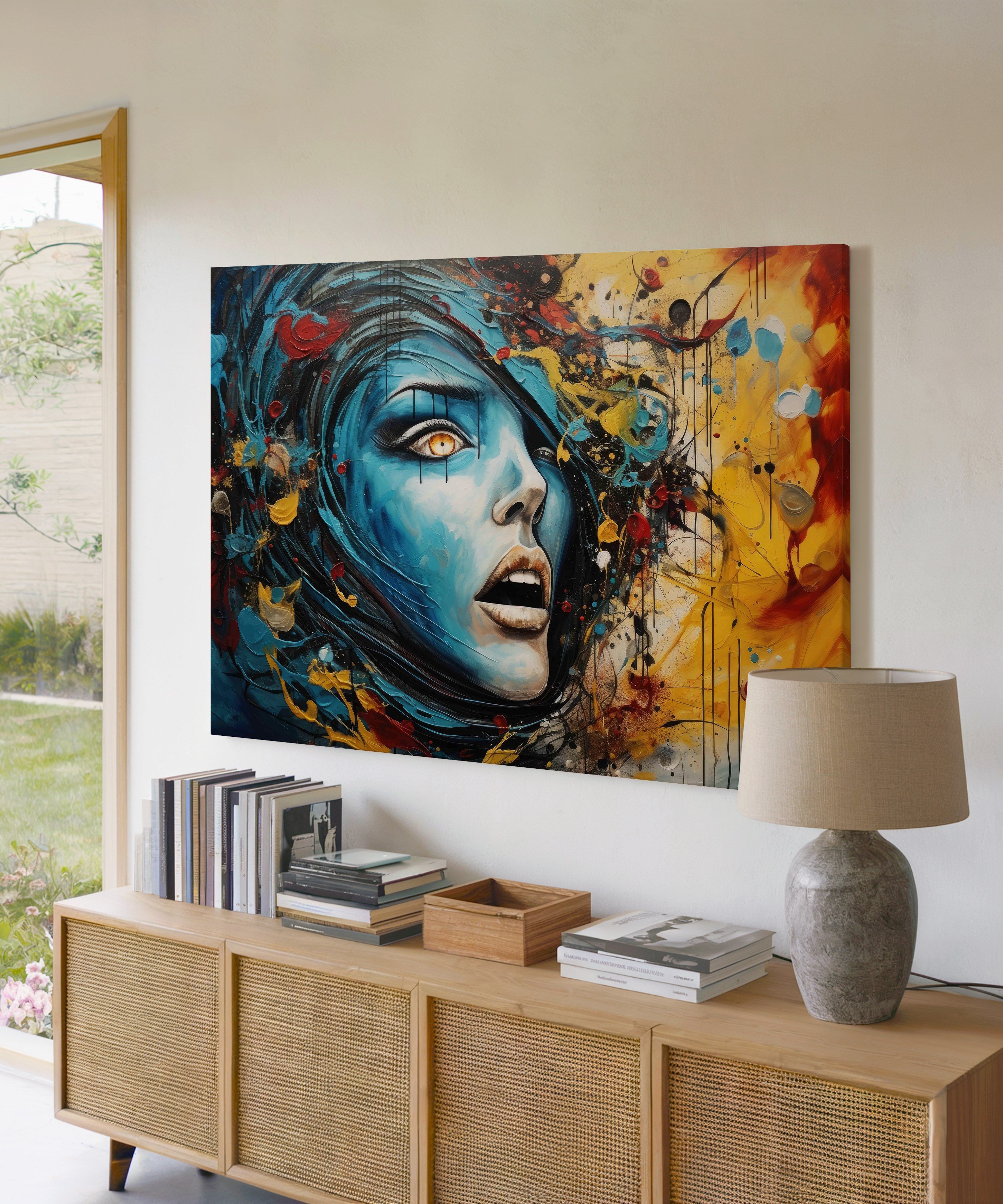 Mavinin Çığlığı | Yağlı Boya Dokulu Canvas Baskı