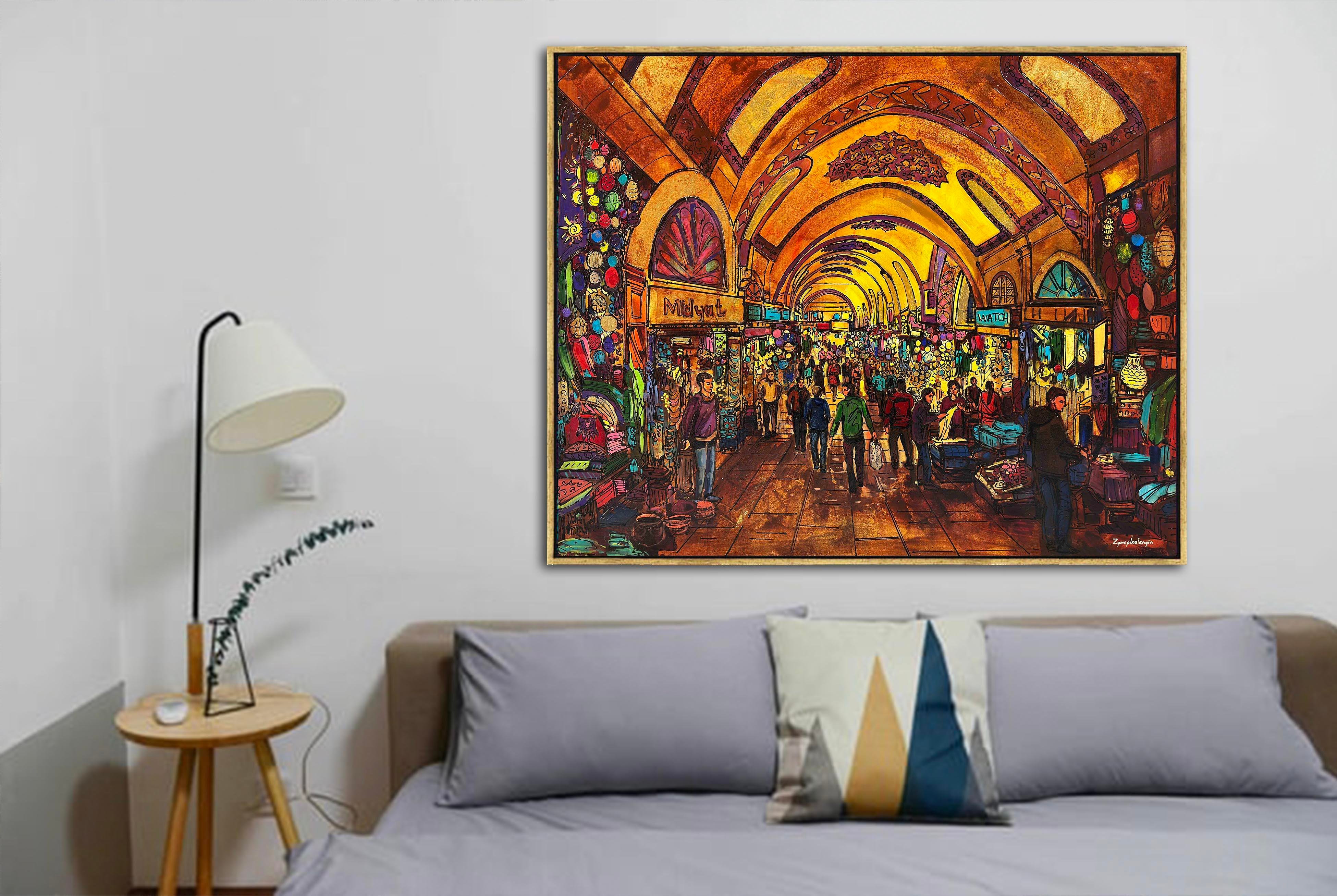 Midyat Tarihi Han Çarşısı | Yağlı Boya Tablo