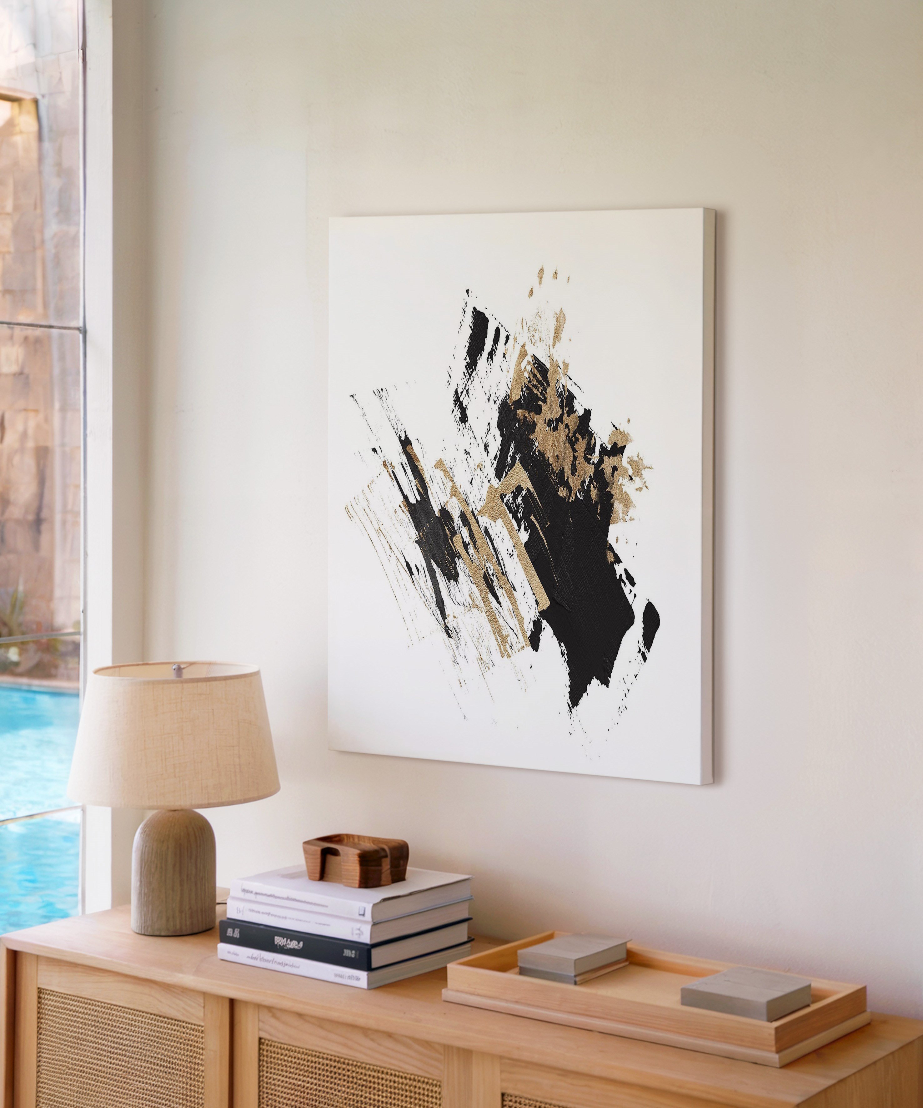 Minimal Soyut 1 | Yağlıboya dokulu canvas baskı