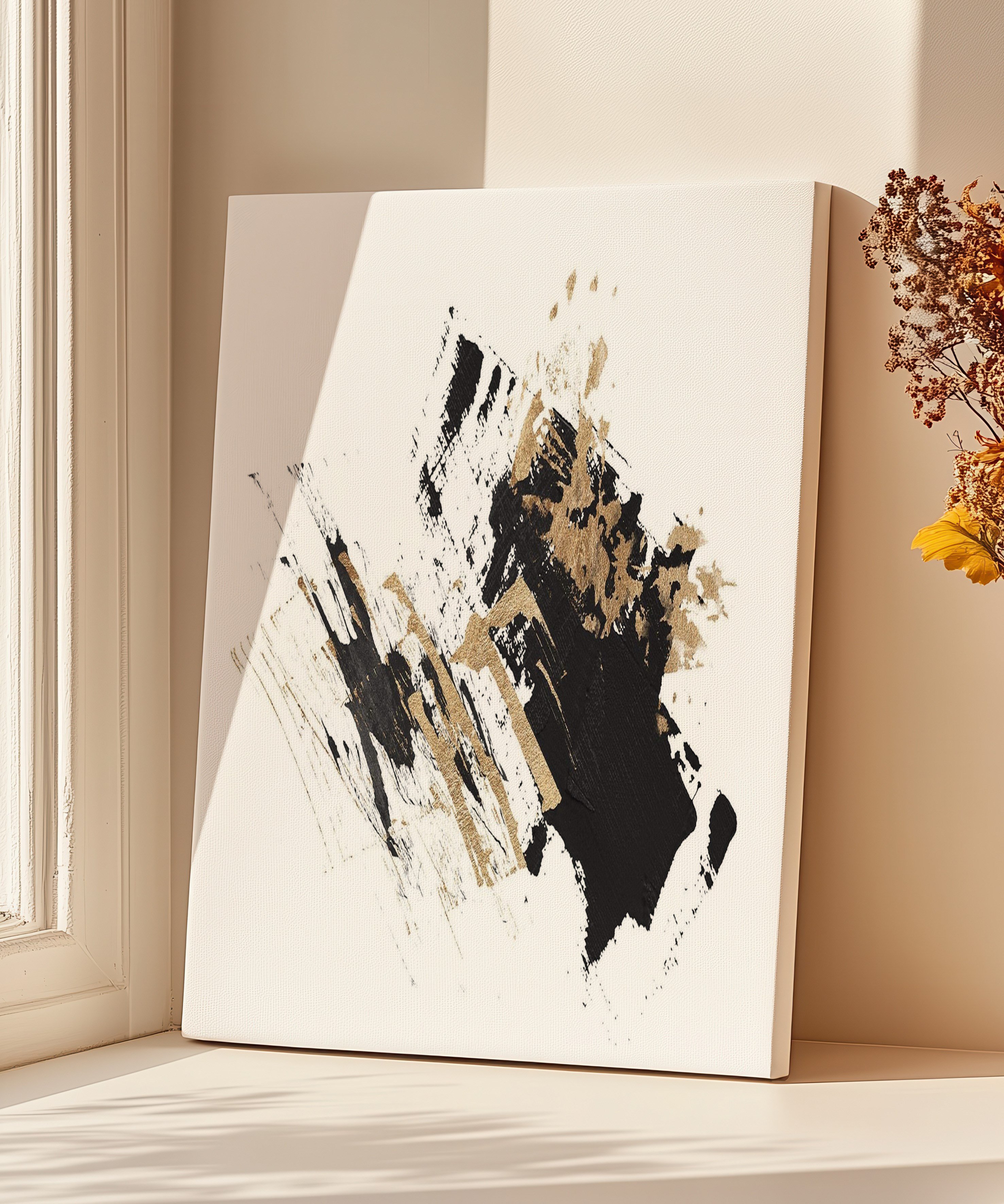 Minimal Soyut 1 | Yağlıboya dokulu canvas baskı