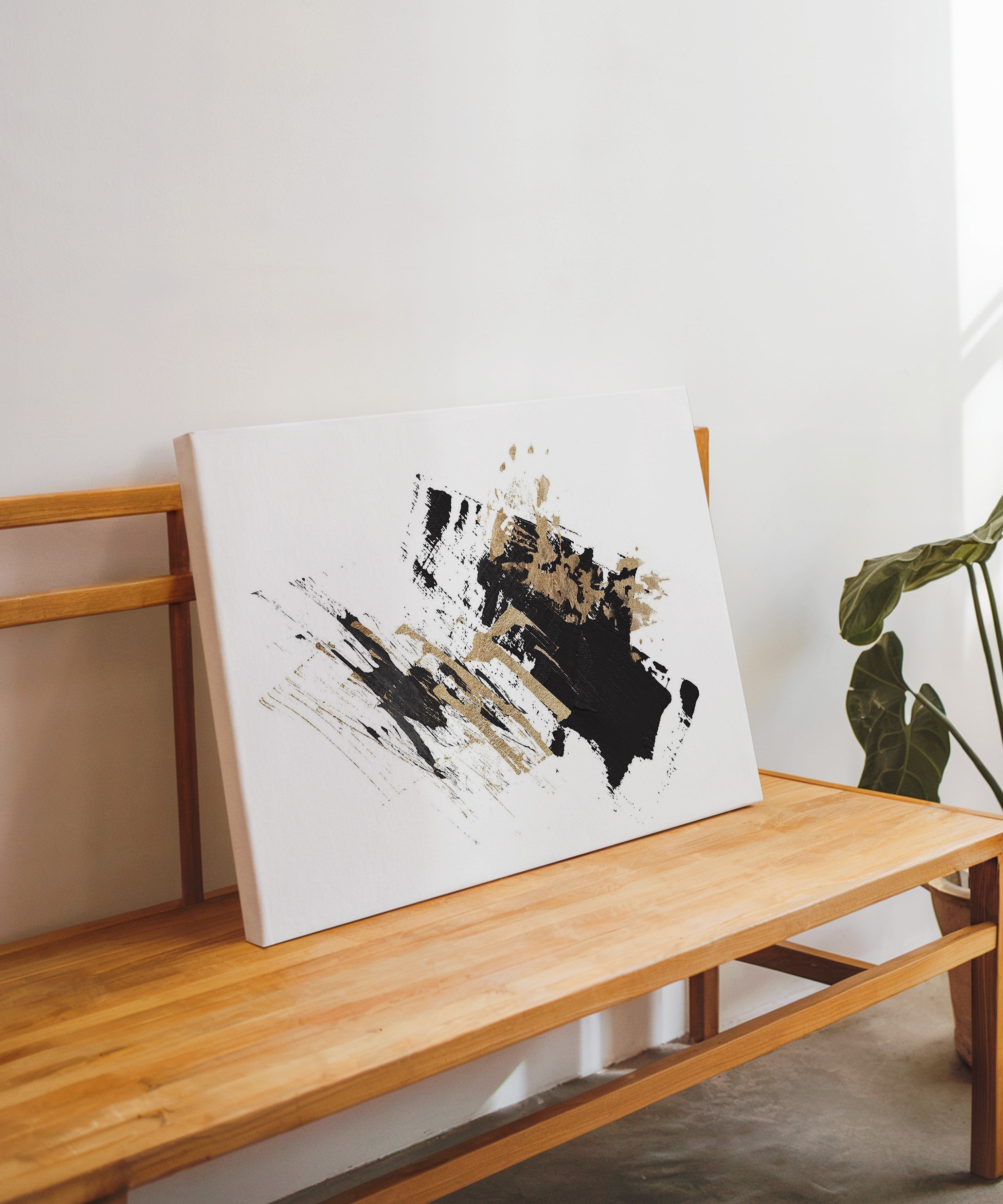 Minimal Soyut 1 | Yağlıboya dokulu canvas baskı