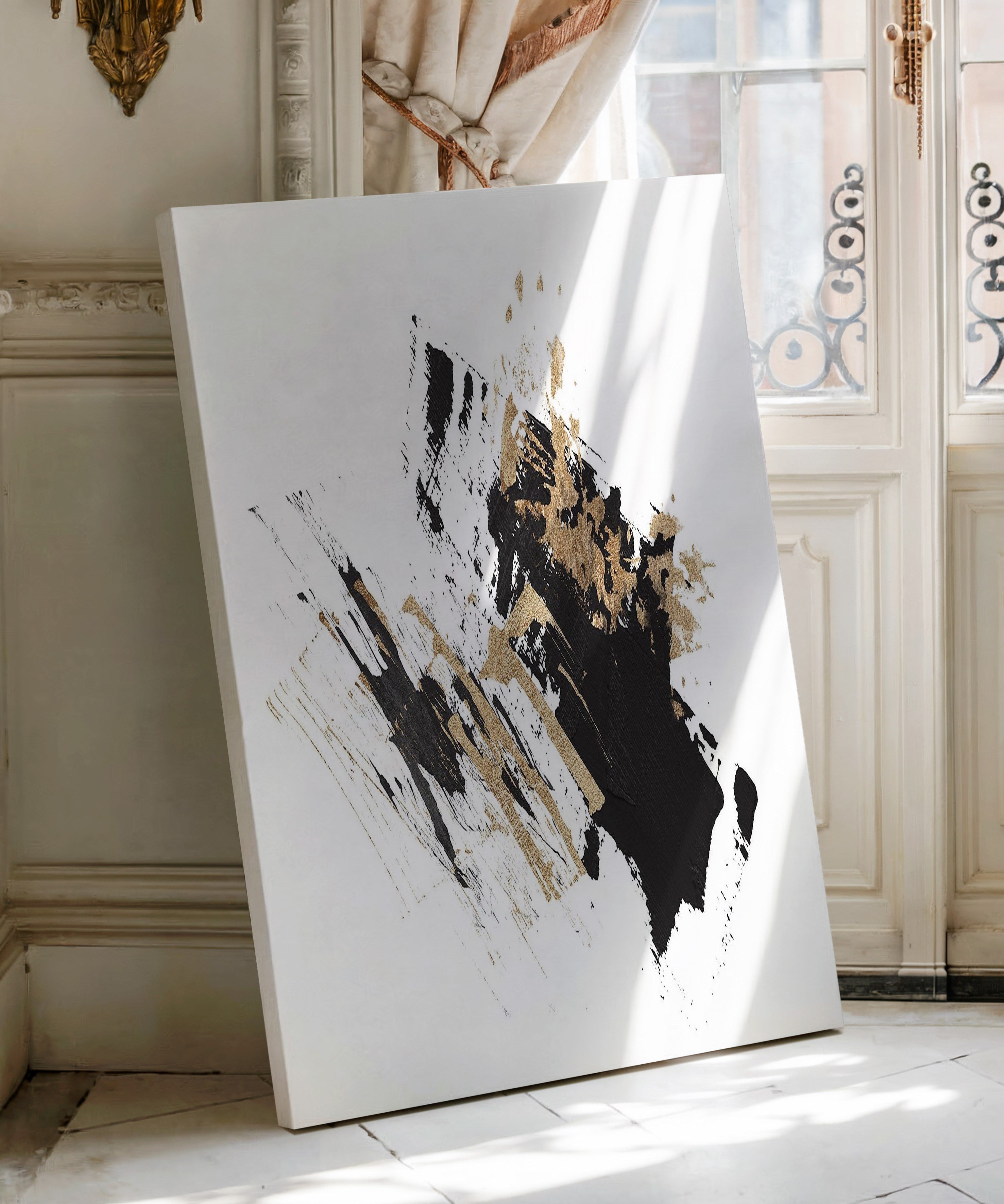 Minimal Soyut 1 | Yağlıboya dokulu canvas baskı