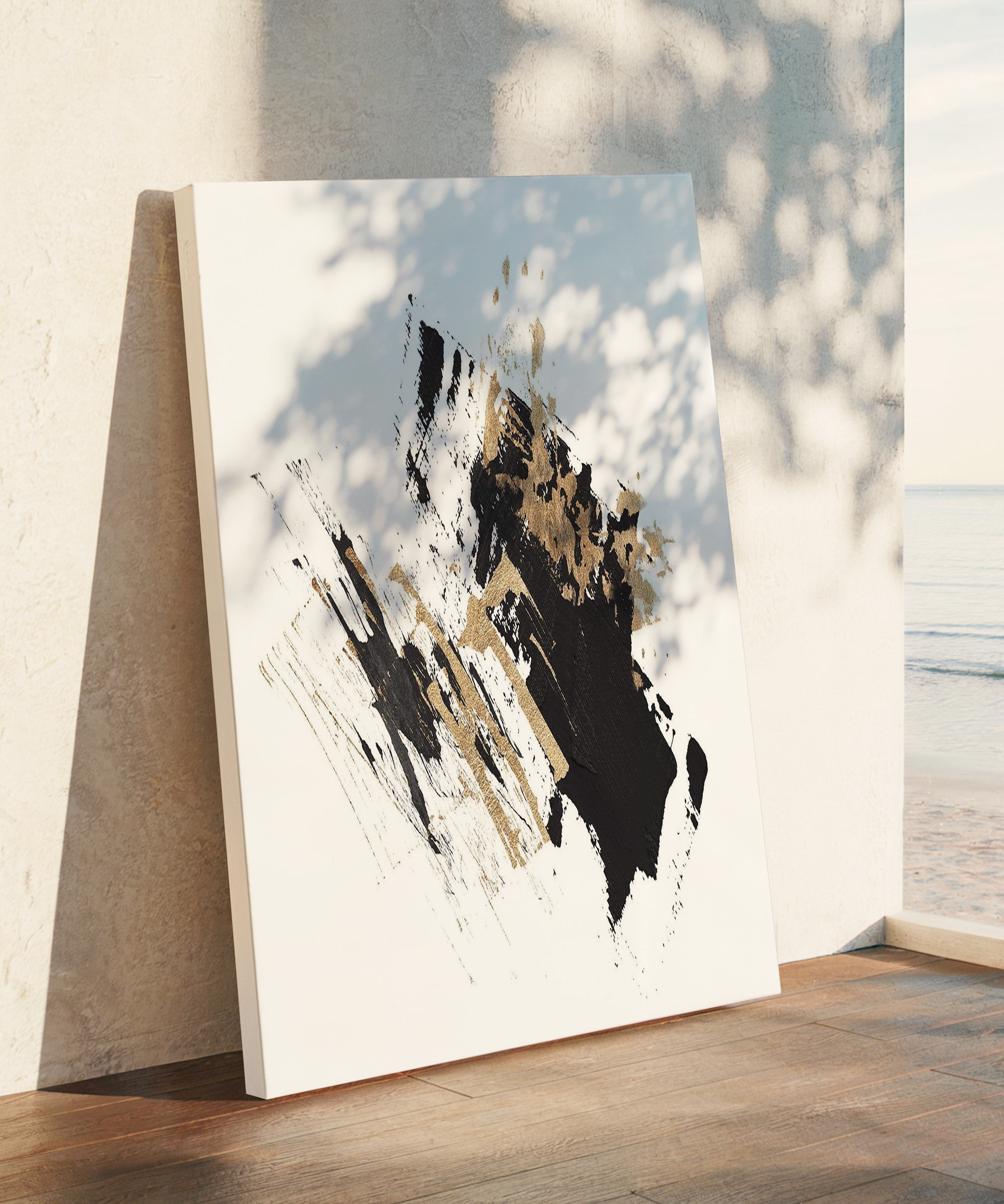Minimal Soyut 1 | Yağlıboya dokulu canvas baskı