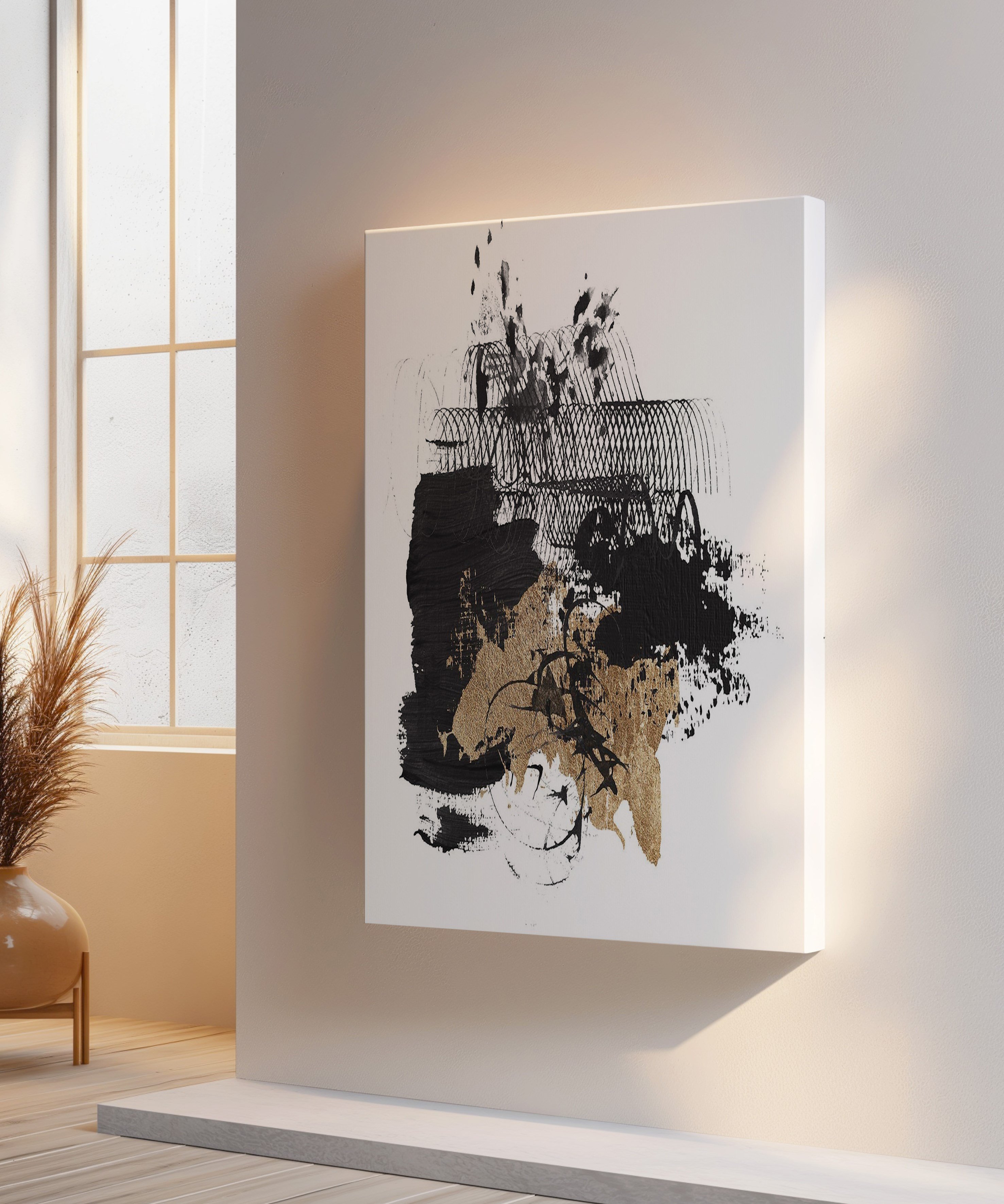 Minimal Soyut 2 | Yağlıboya dokulu canvas baskı
