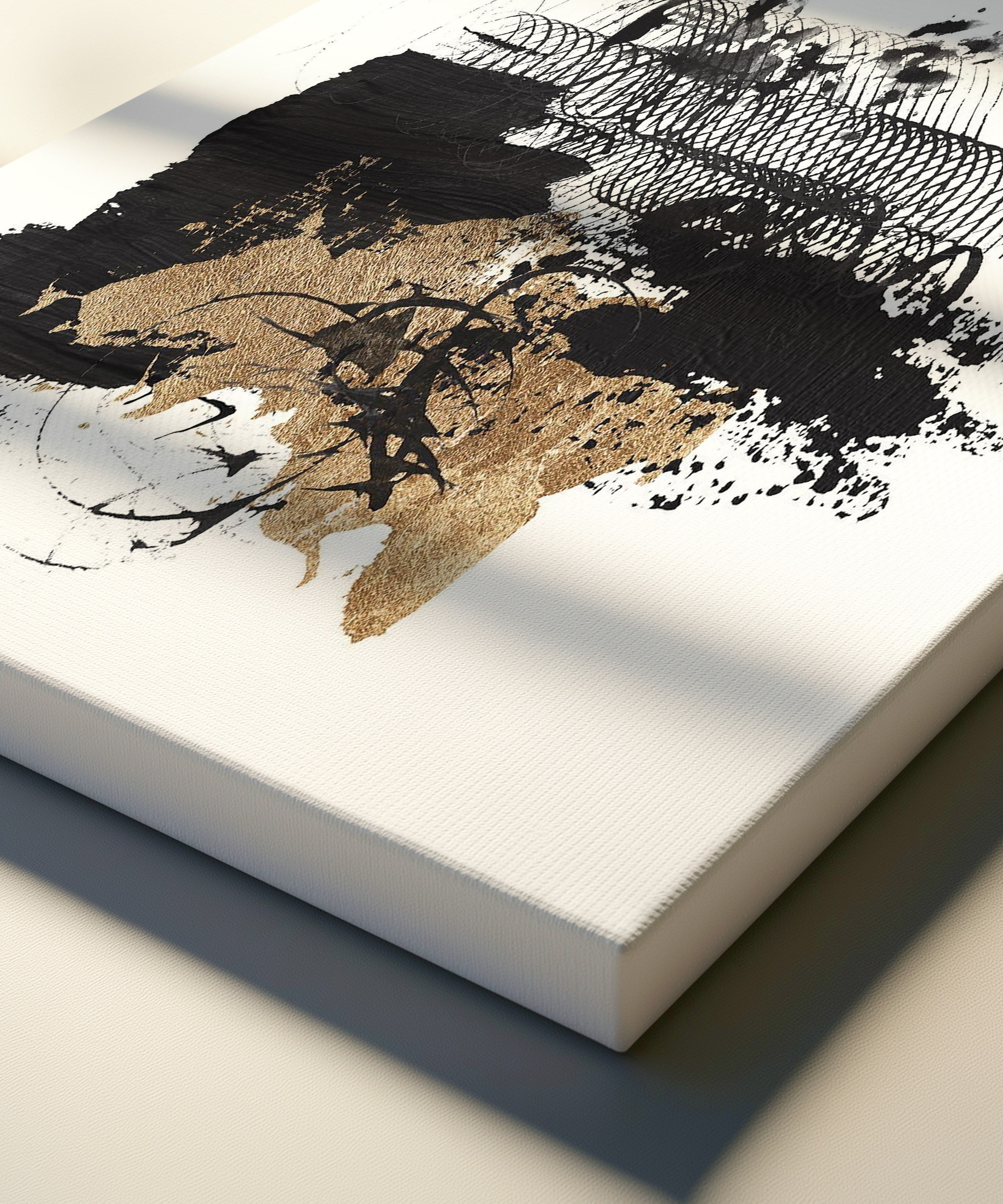 Minimal Soyut 2 | Yağlıboya dokulu canvas baskı