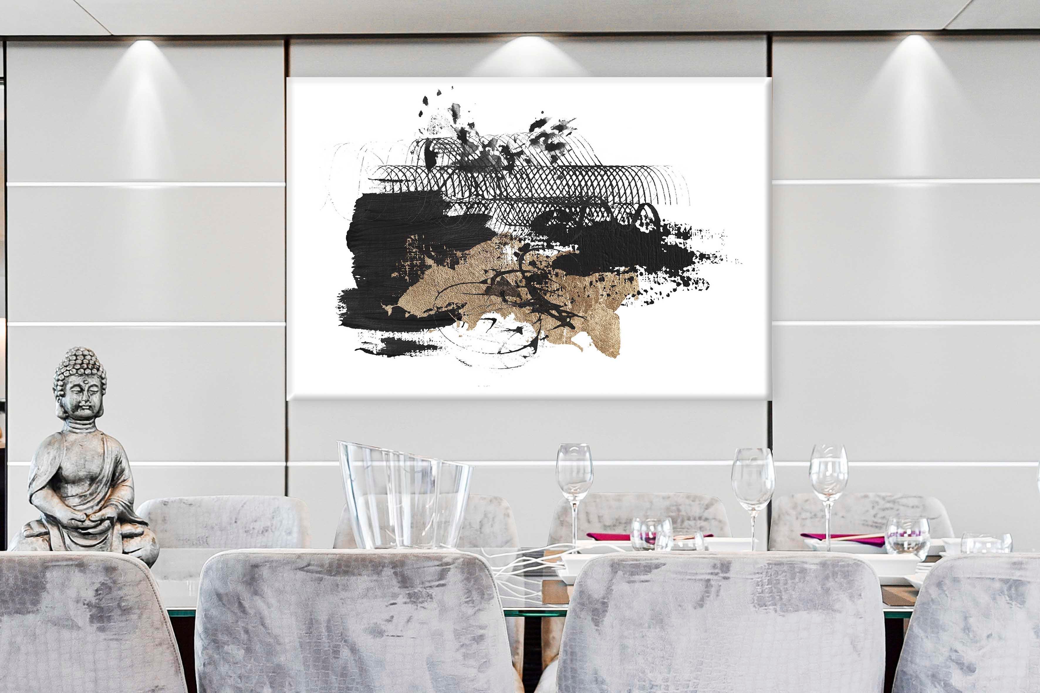 Minimal Soyut 2 | Yağlıboya dokulu canvas baskı