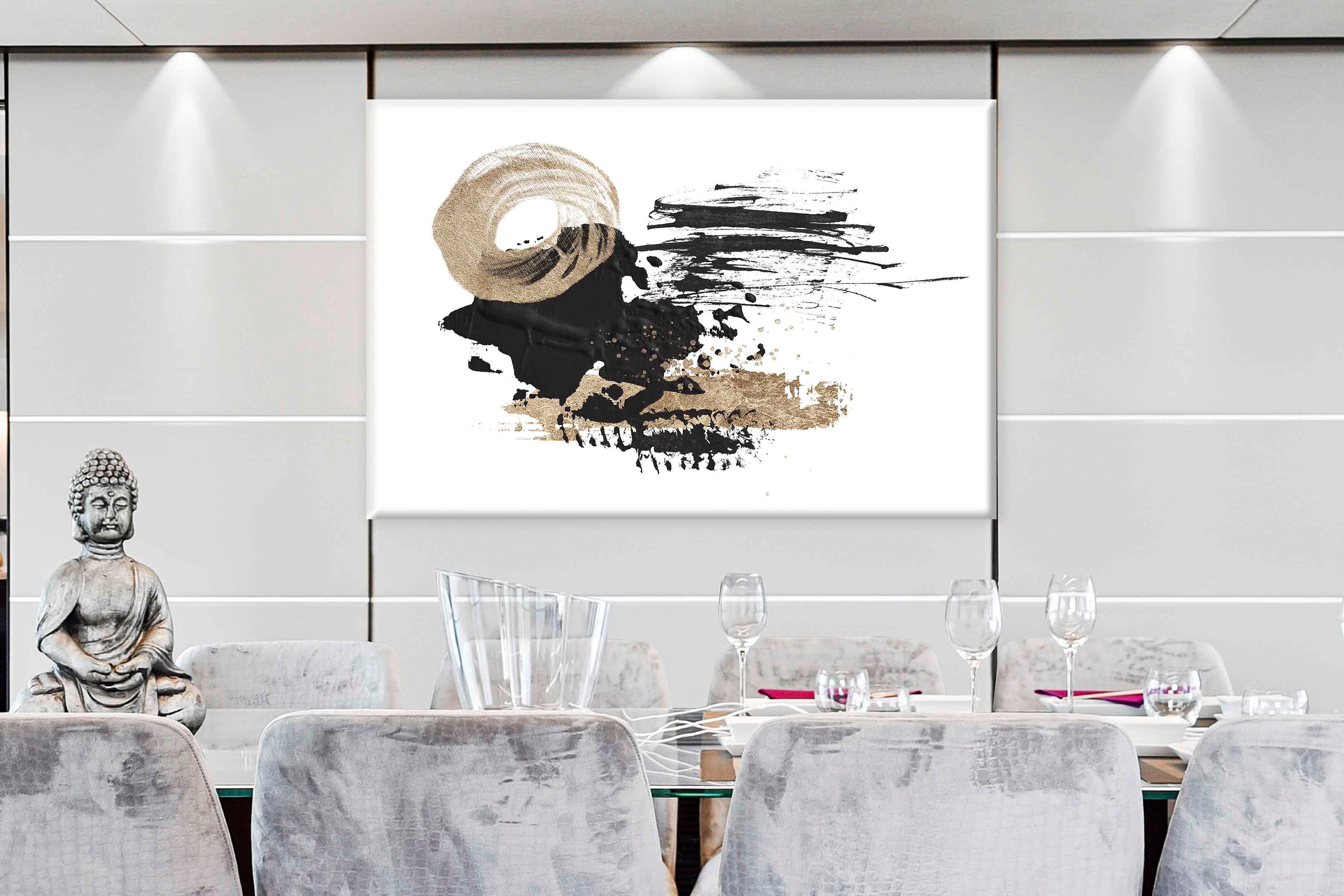 Minimal Soyut 3 | Yağlıboya dokulu canvas baskı