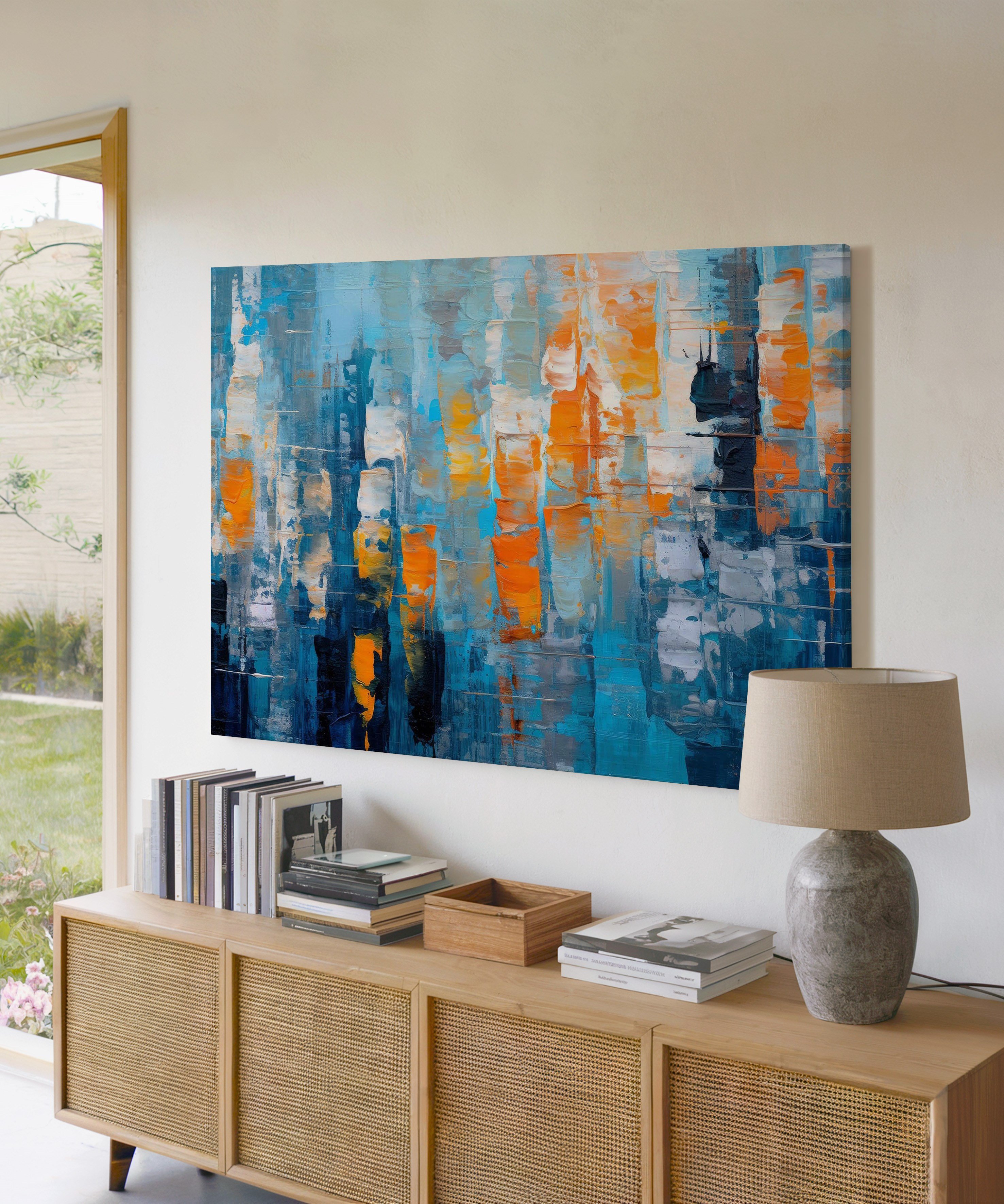Multi Layered Abstract | Yağlıboya dokulu canvas baskı