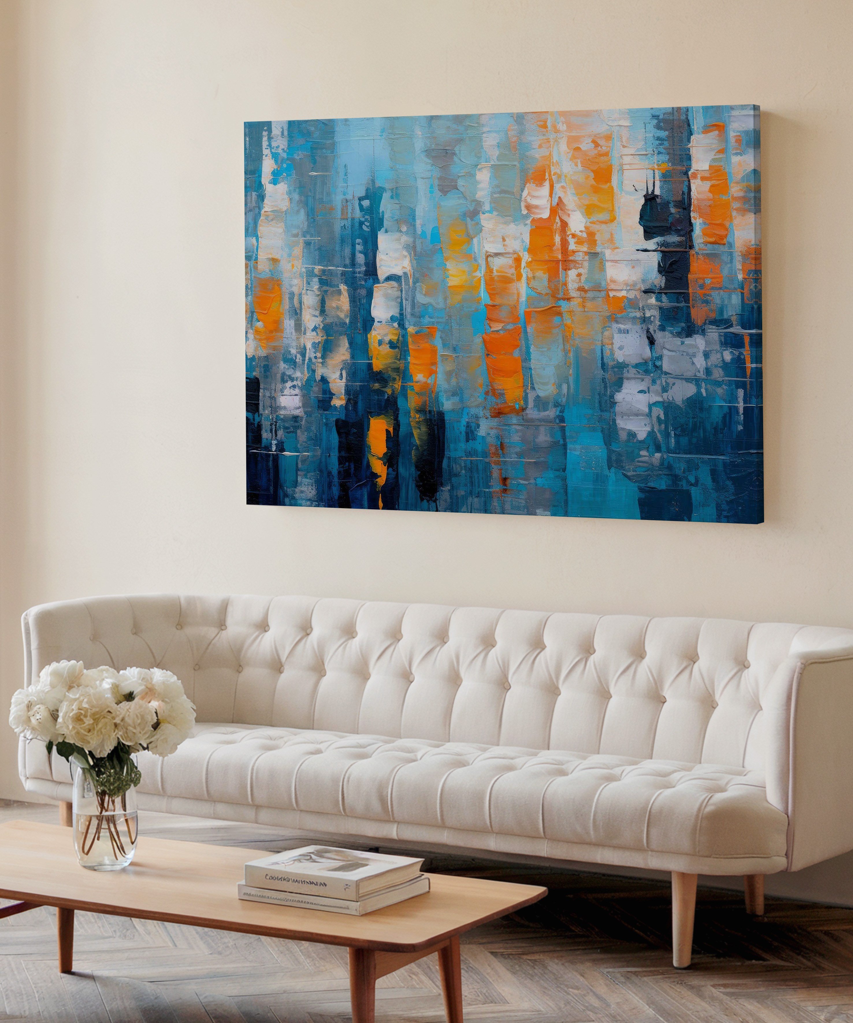 Multi Layered Abstract | Yağlıboya dokulu canvas baskı