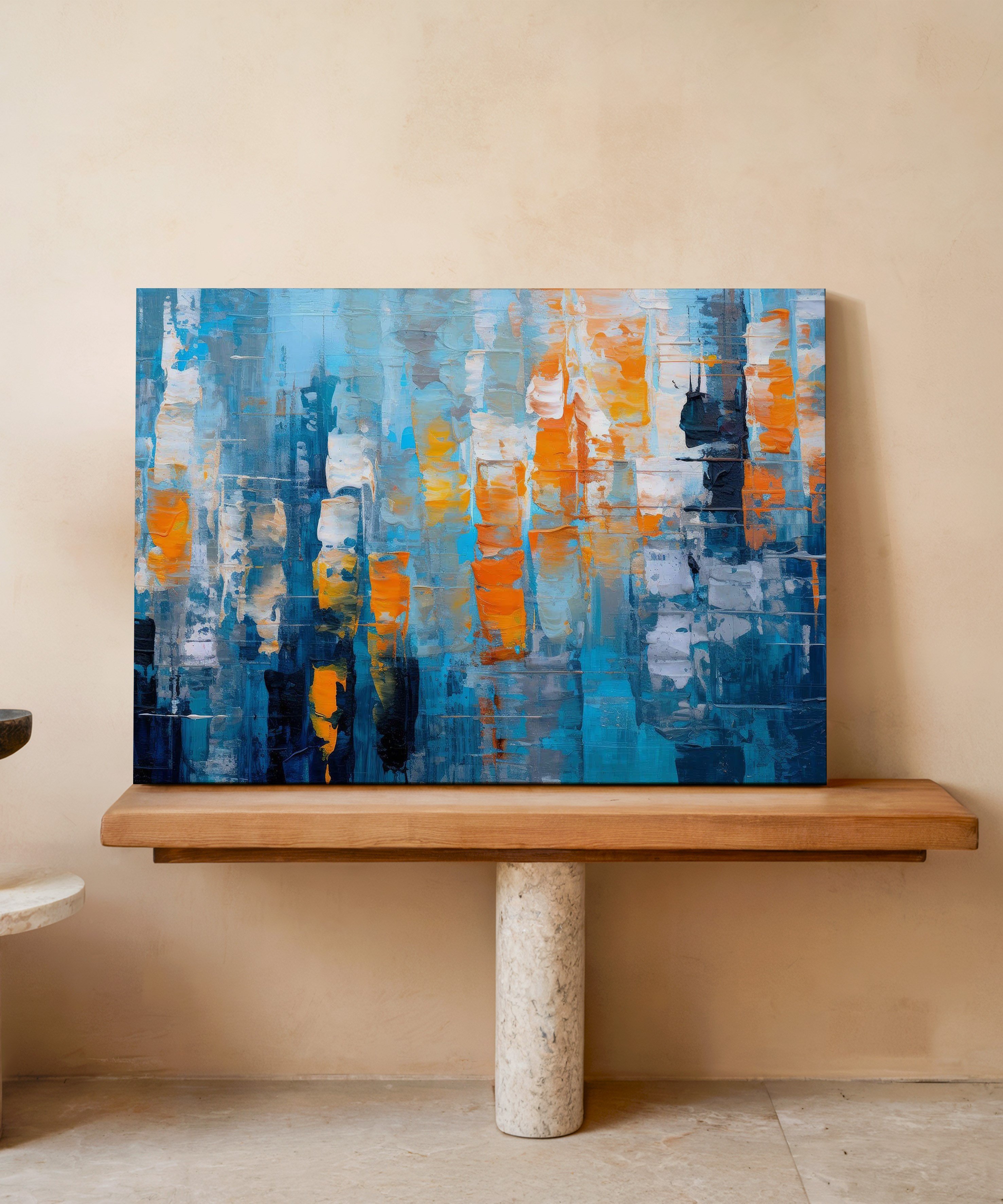 Multi Layered Abstract | Yağlıboya dokulu canvas baskı