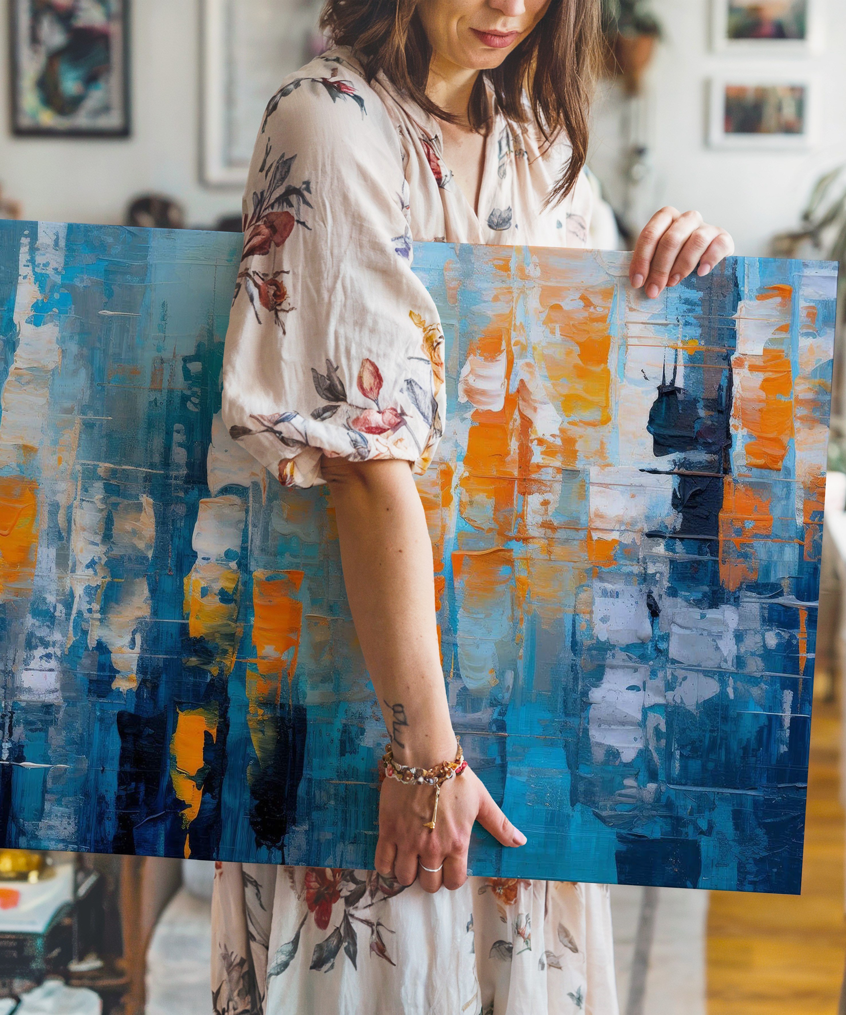 Multi Layered Abstract | Yağlıboya dokulu canvas baskı