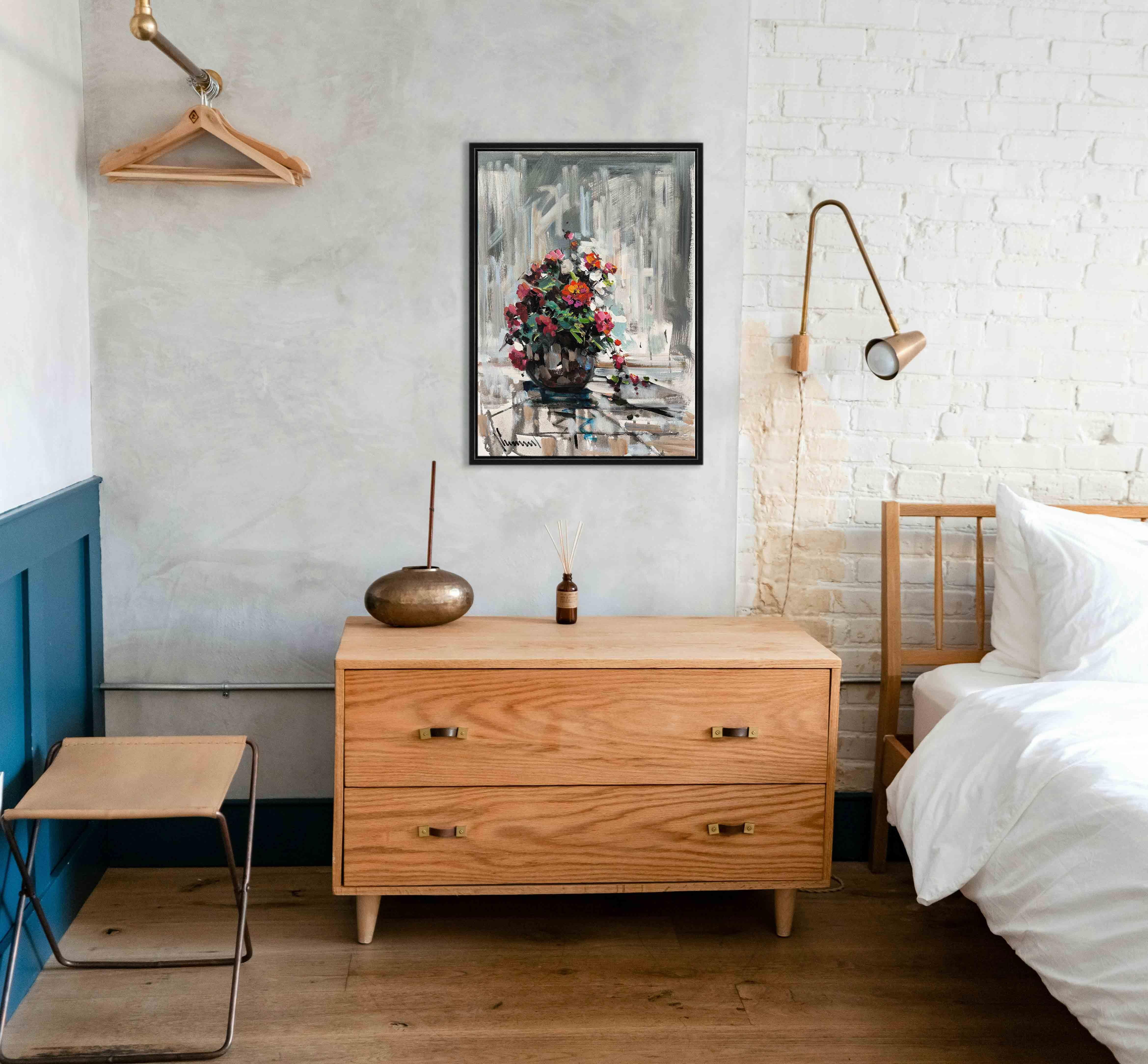 Naif Çiçekler | Yağlı Boya Tablo