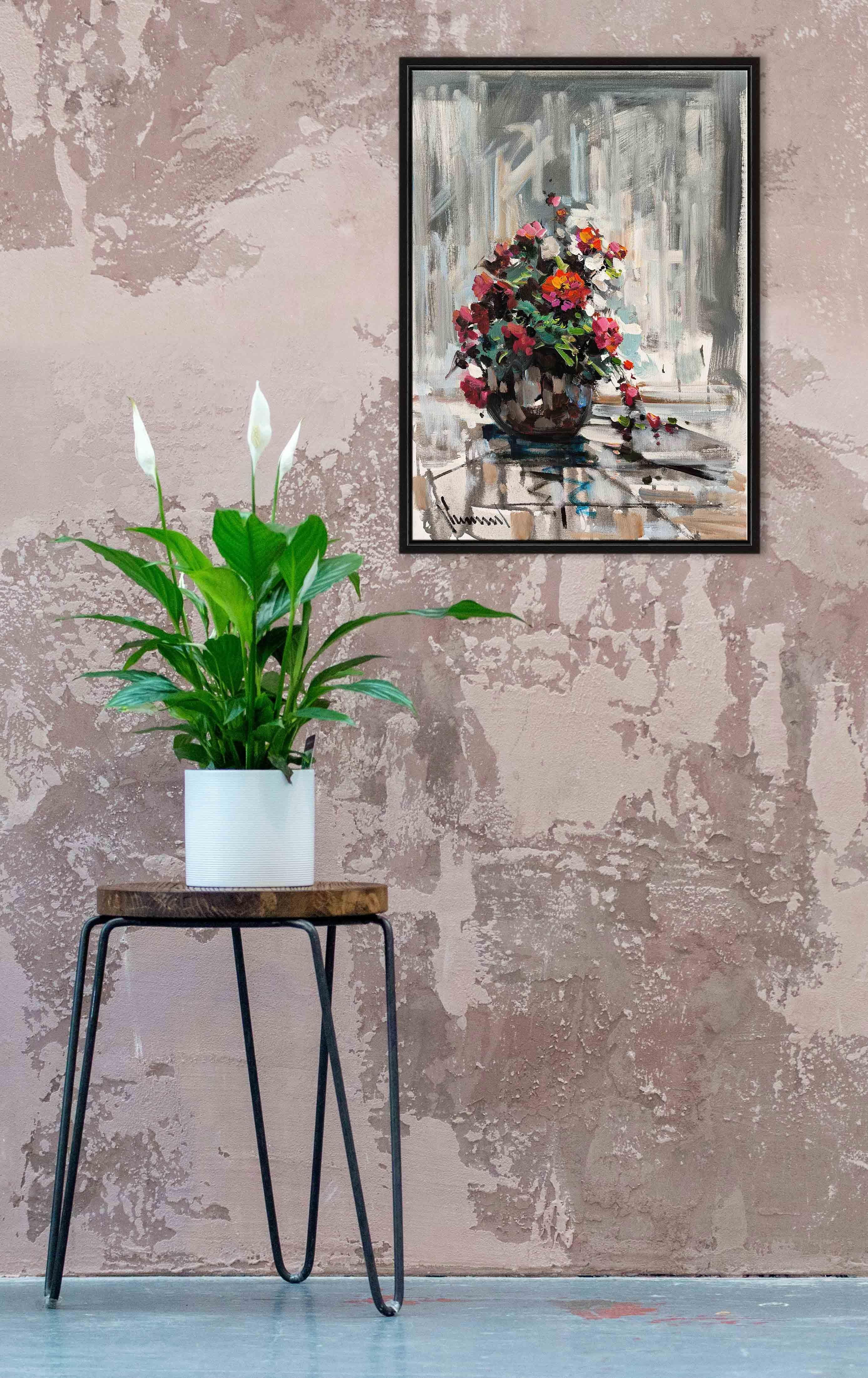 Naif Çiçekler | Yağlı Boya Tablo