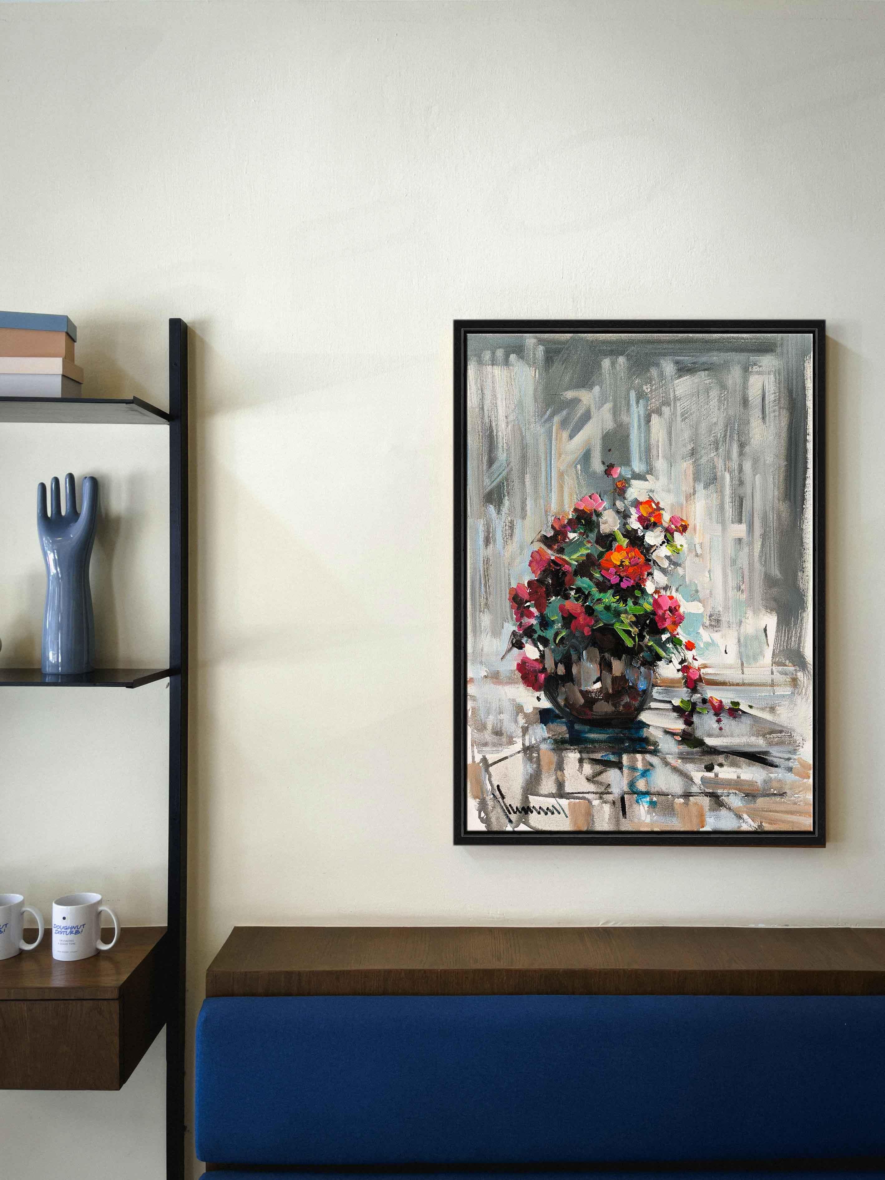 Naif Çiçekler | Yağlı Boya Tablo