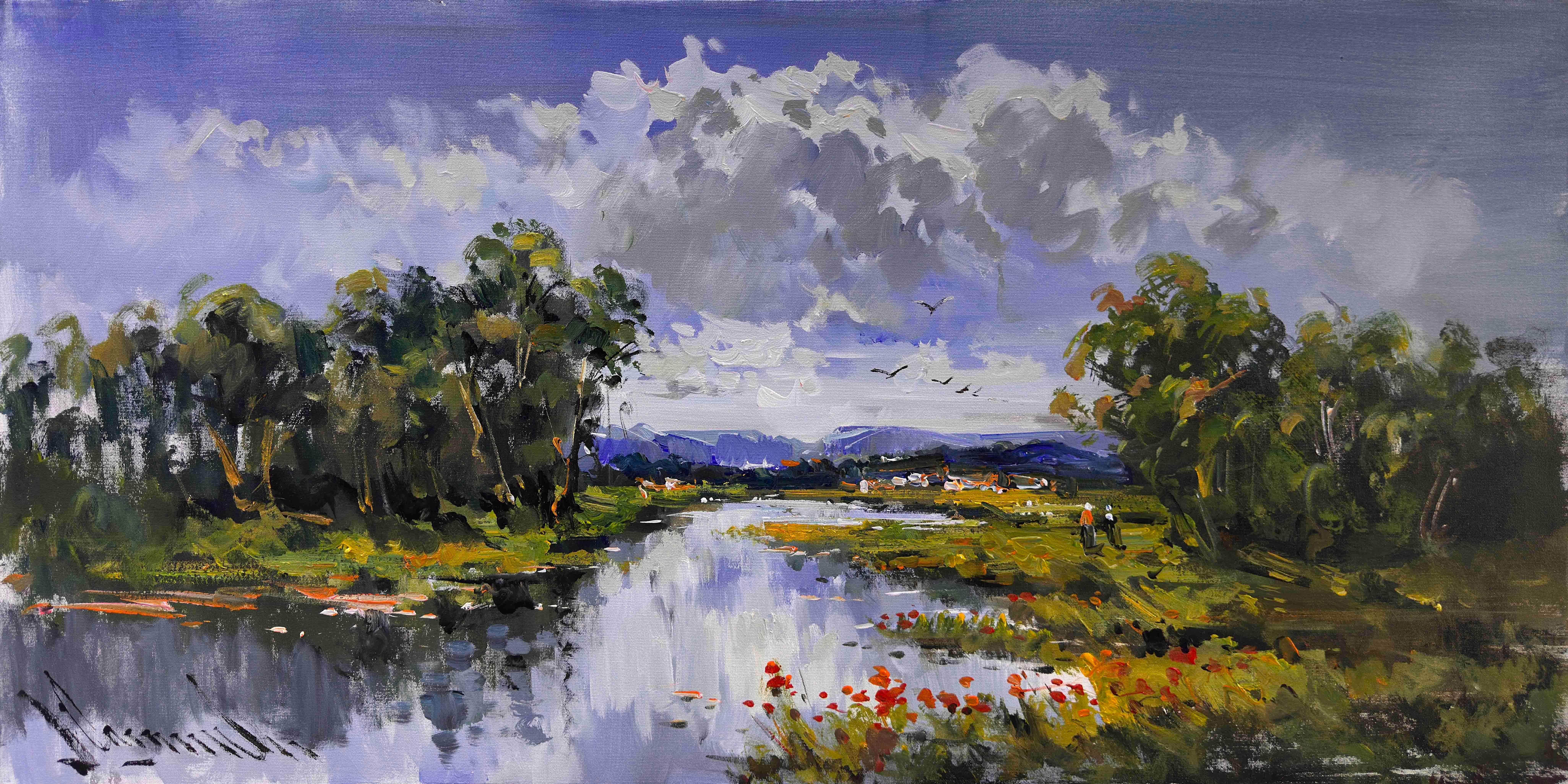 Nehirdeki Gelincikler | Yağlı Boya Tablo