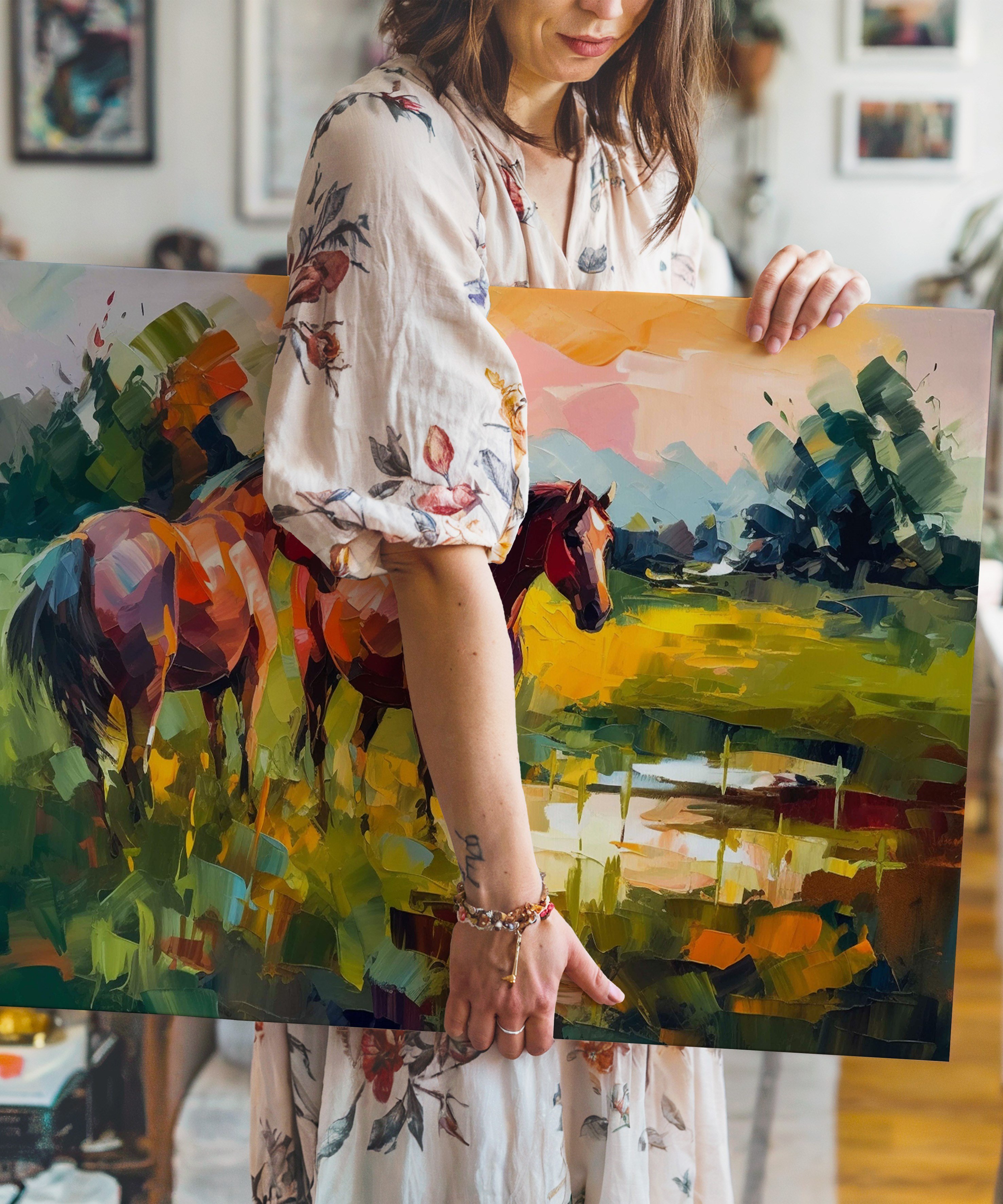Özgürlüğün İzinde | Yağlı Boya Dokulu Canvas Baskı