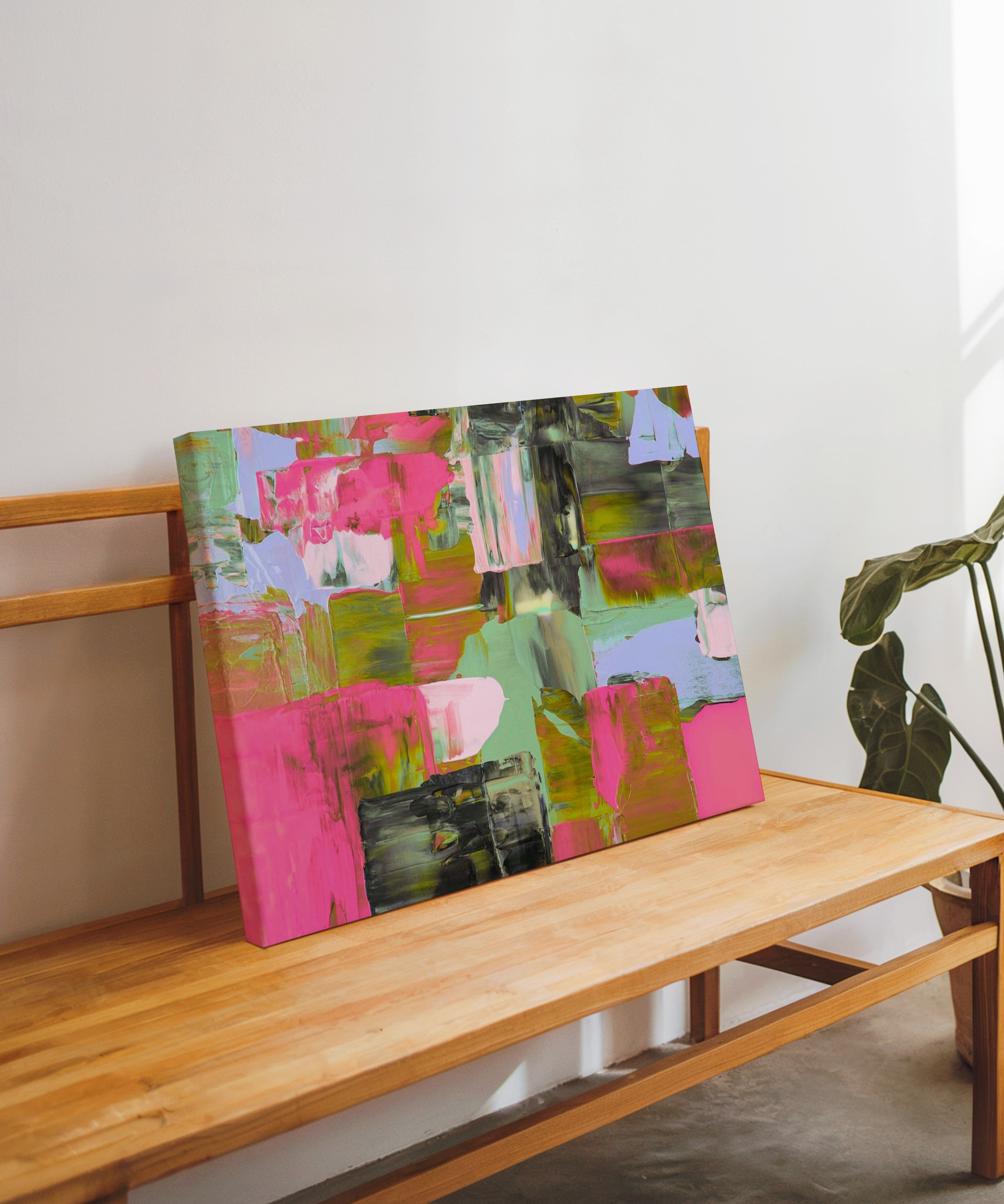 Pastel Uyum | Yağlı Boya Dokulu Canvas Baskı