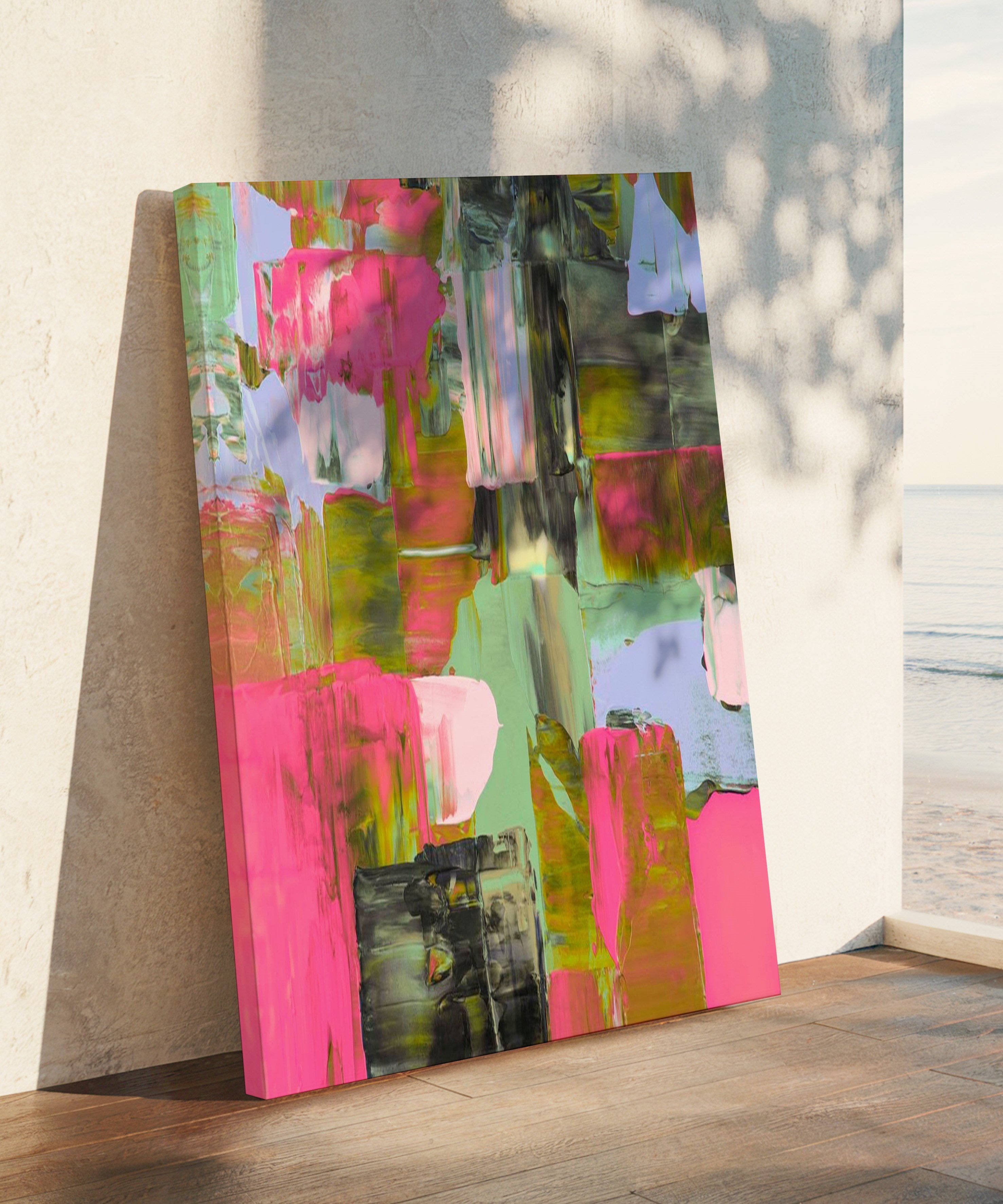 Pastel Uyum | Yağlı Boya Dokulu Canvas Baskı