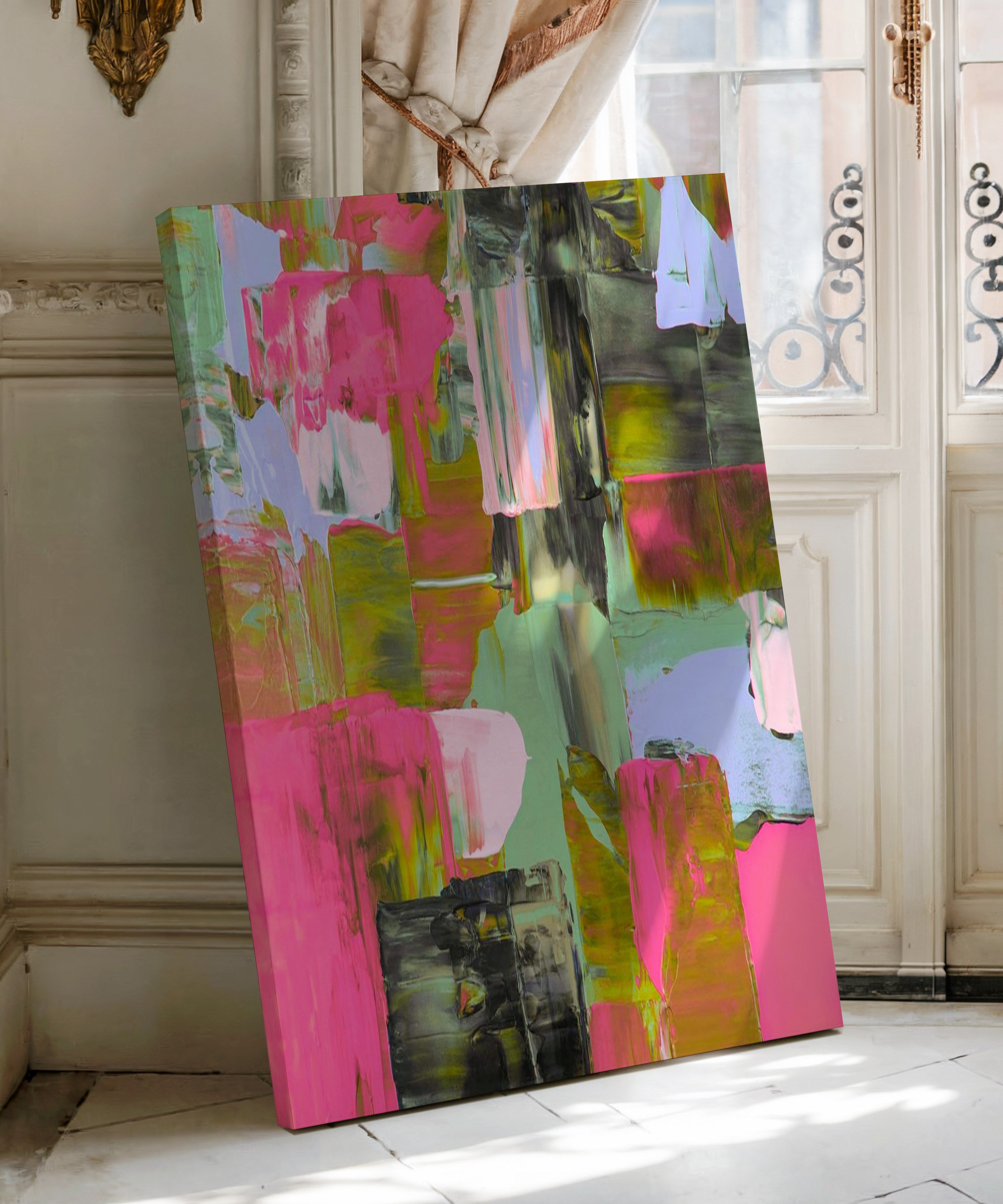 Pastel Uyum | Yağlı Boya Dokulu Canvas Baskı