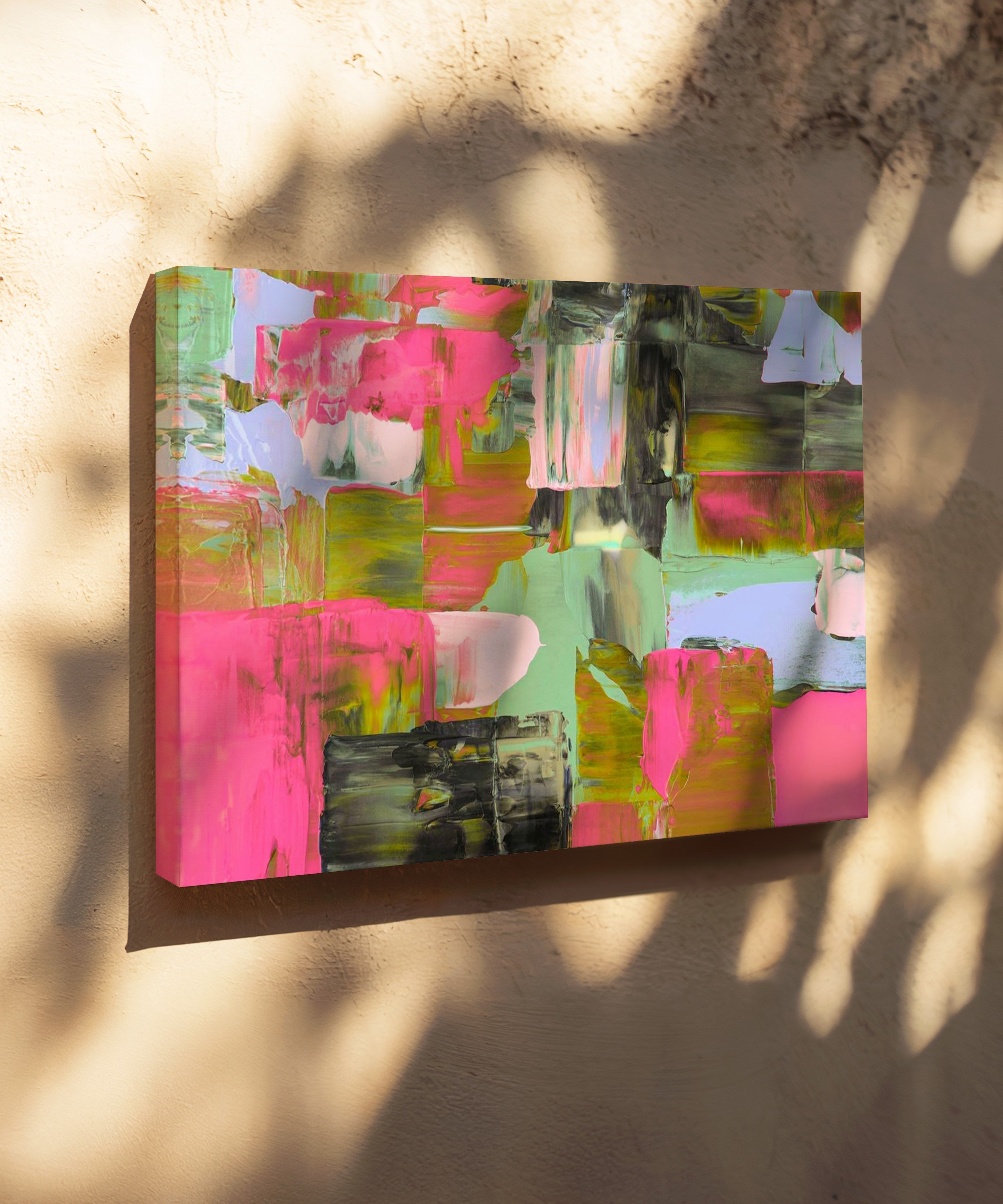 Pastel Uyum | Yağlı Boya Dokulu Canvas Baskı