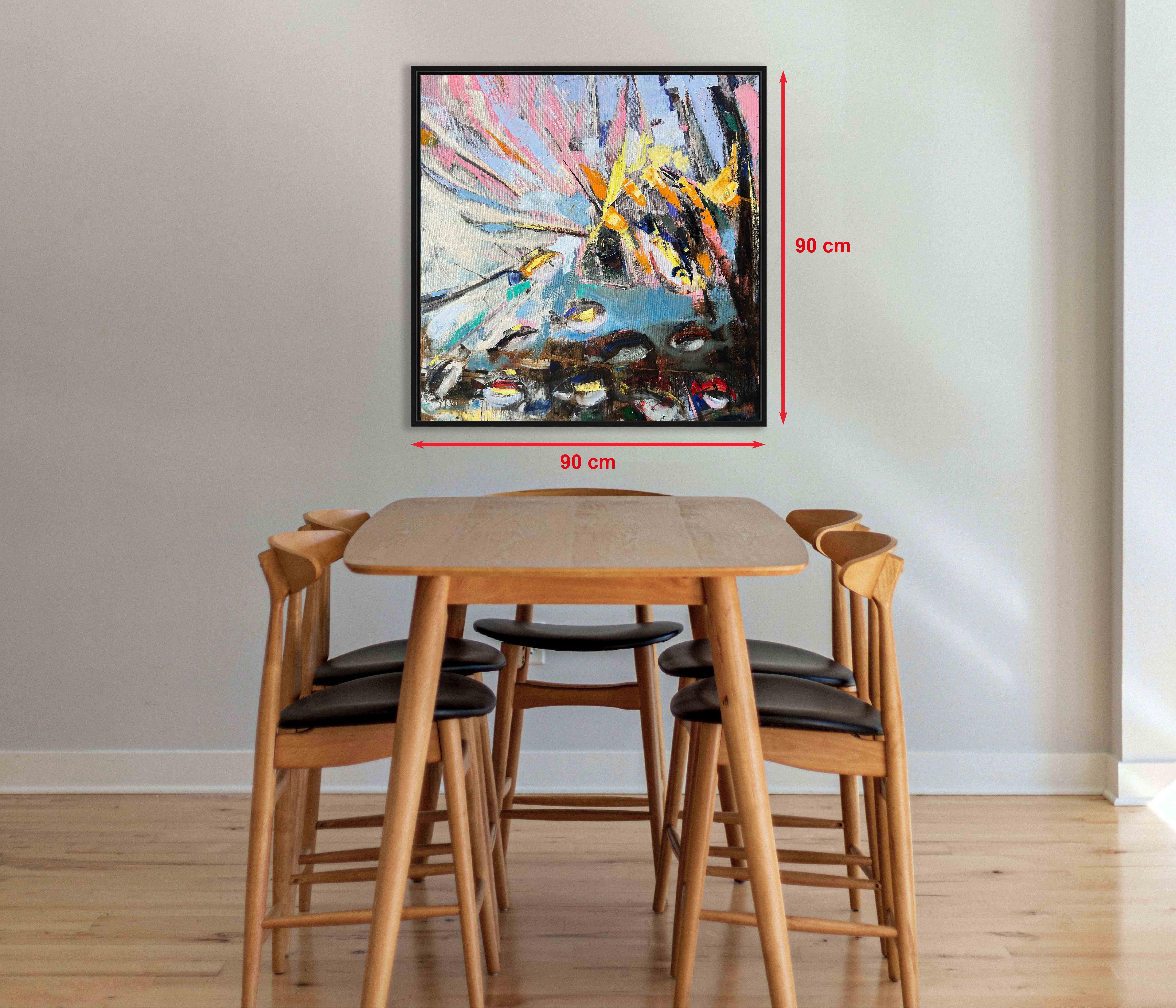 Pembe balık ağı | Yağlı Boya Tablo