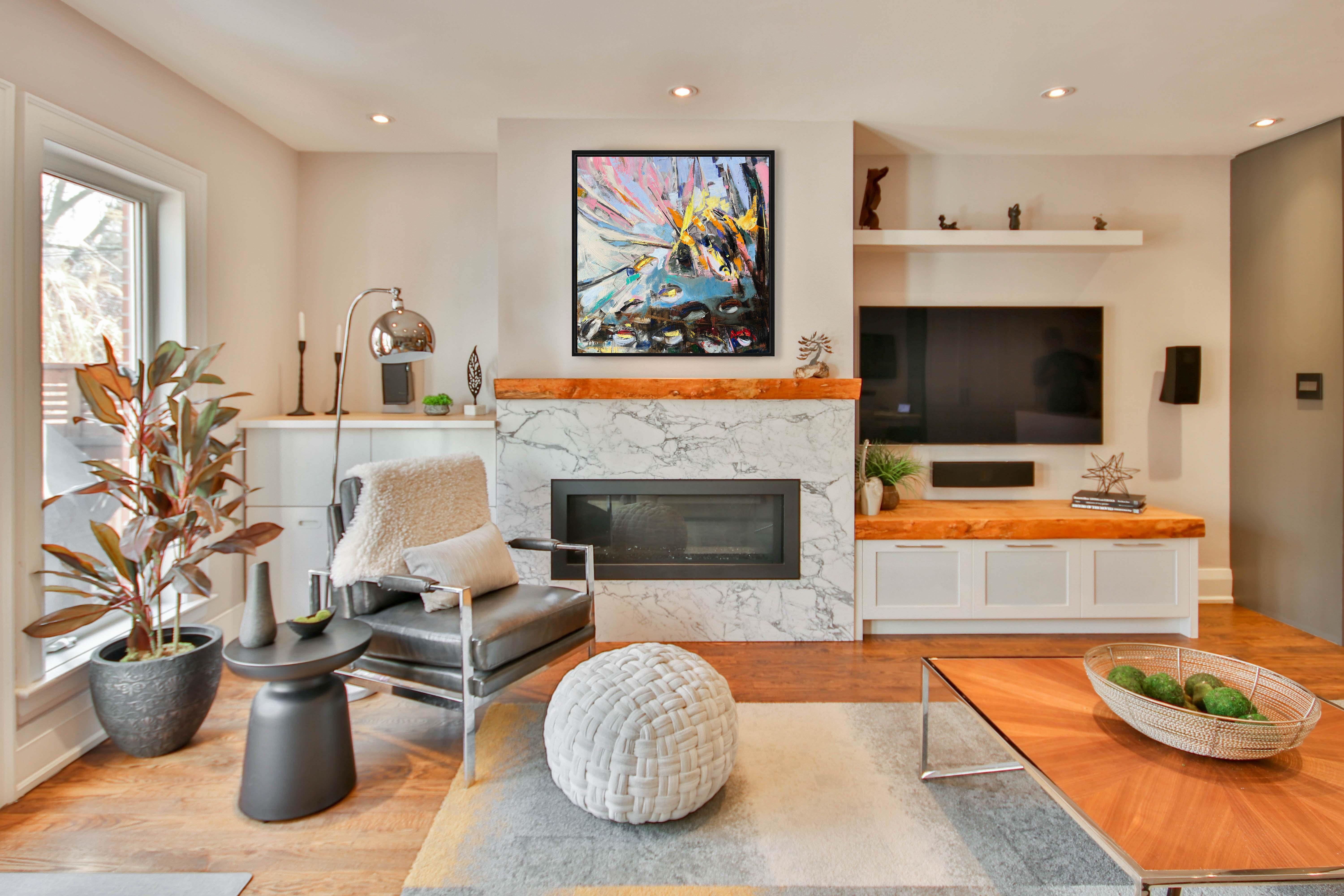 Pembe balık ağı | Yağlı Boya Tablo