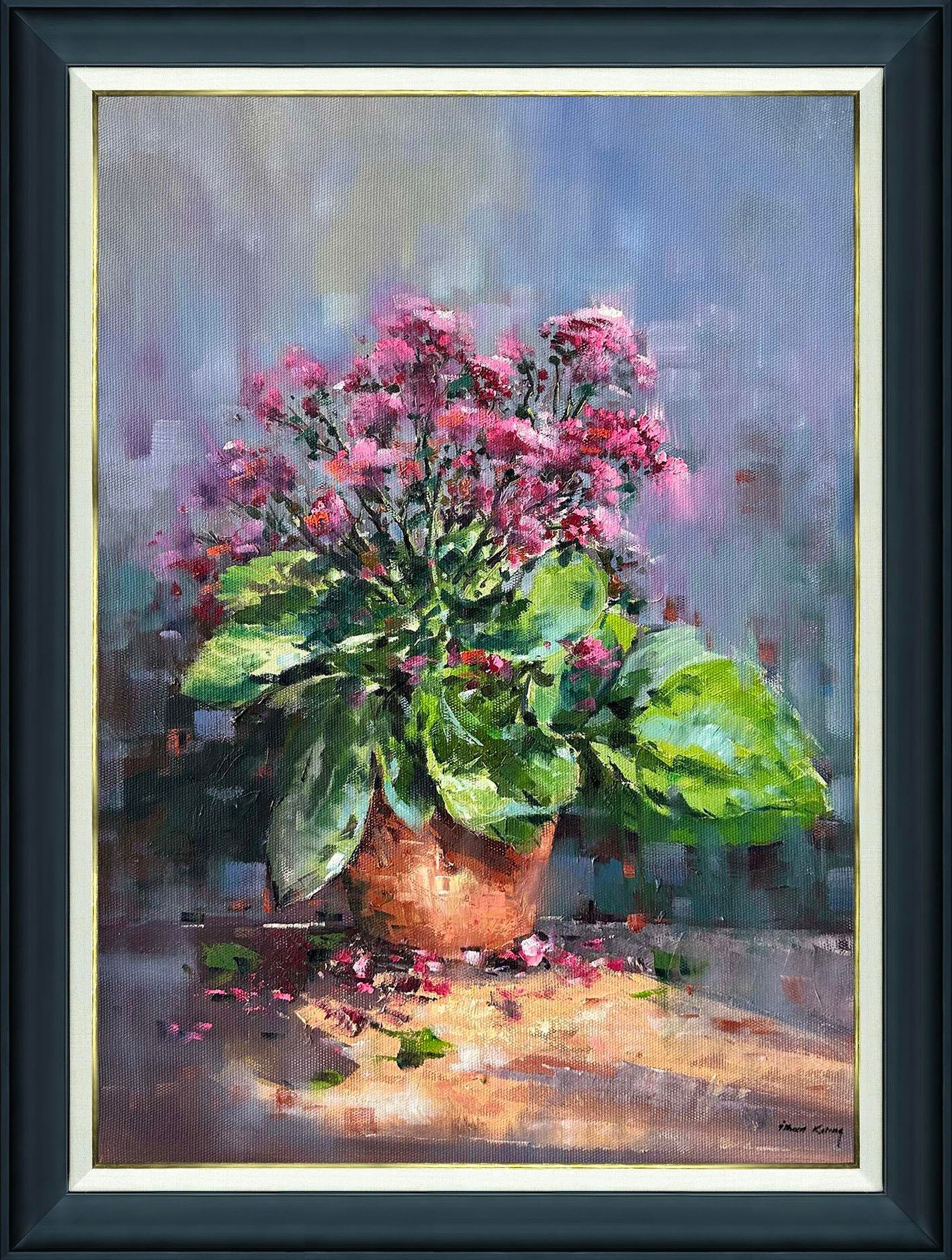 Pembe Begonya | Yağlı Boya Tablo