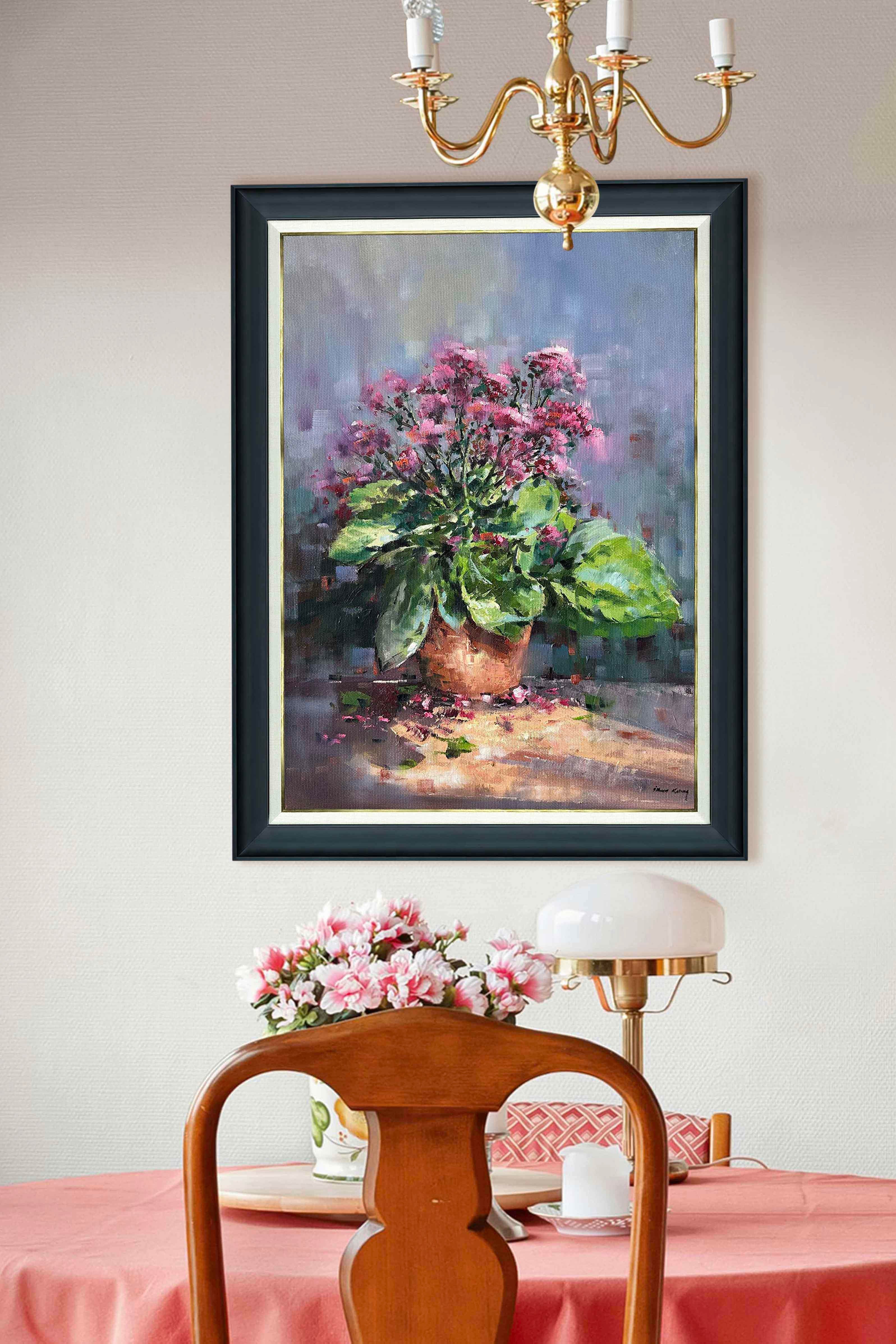 Pembe Begonya | Yağlı Boya Tablo