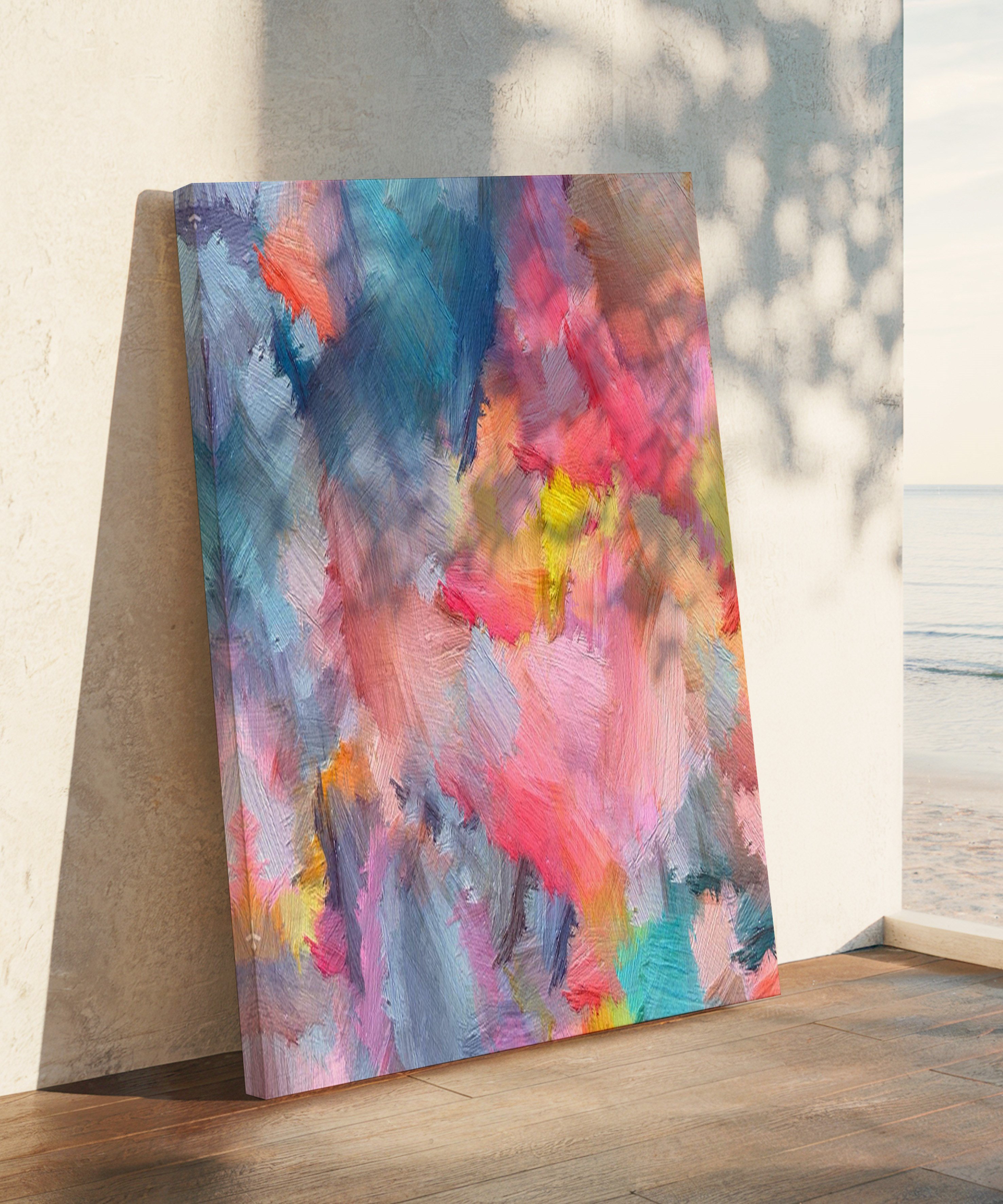 Pembe Düş | Yağlıboya dokulu canvas baskı