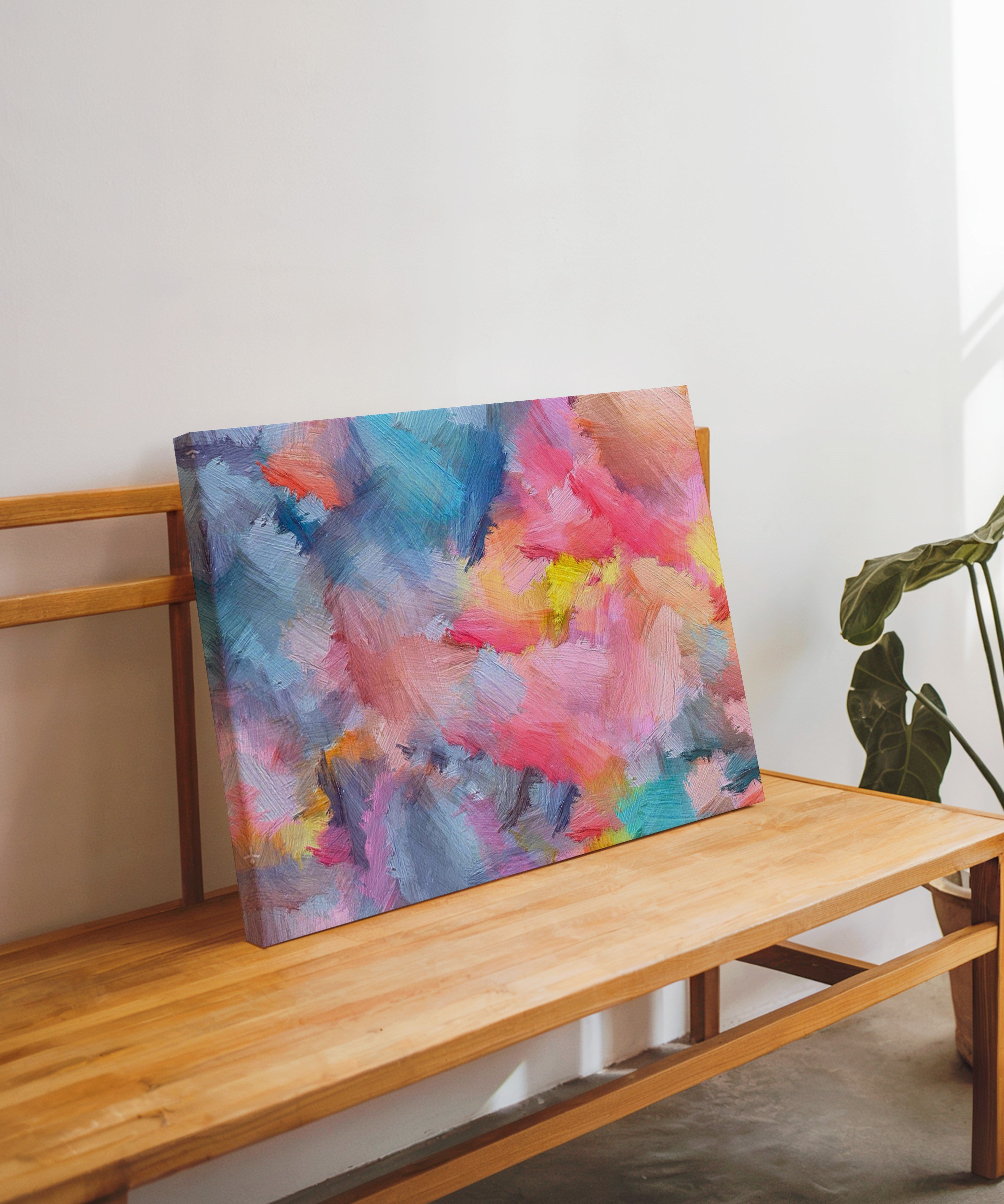 Pembe Düş | Yağlıboya dokulu canvas baskı