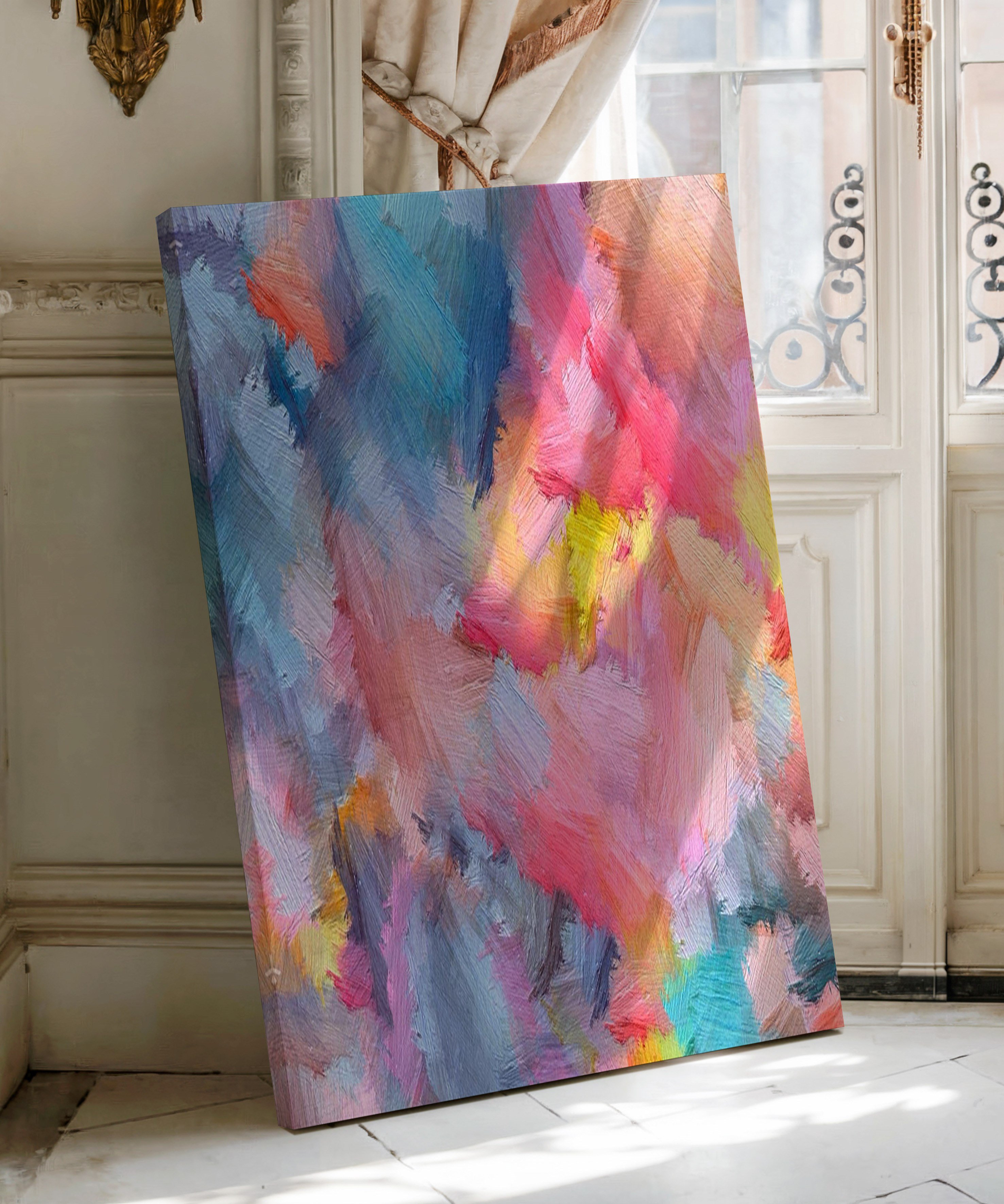 Pembe Düş | Yağlıboya dokulu canvas baskı