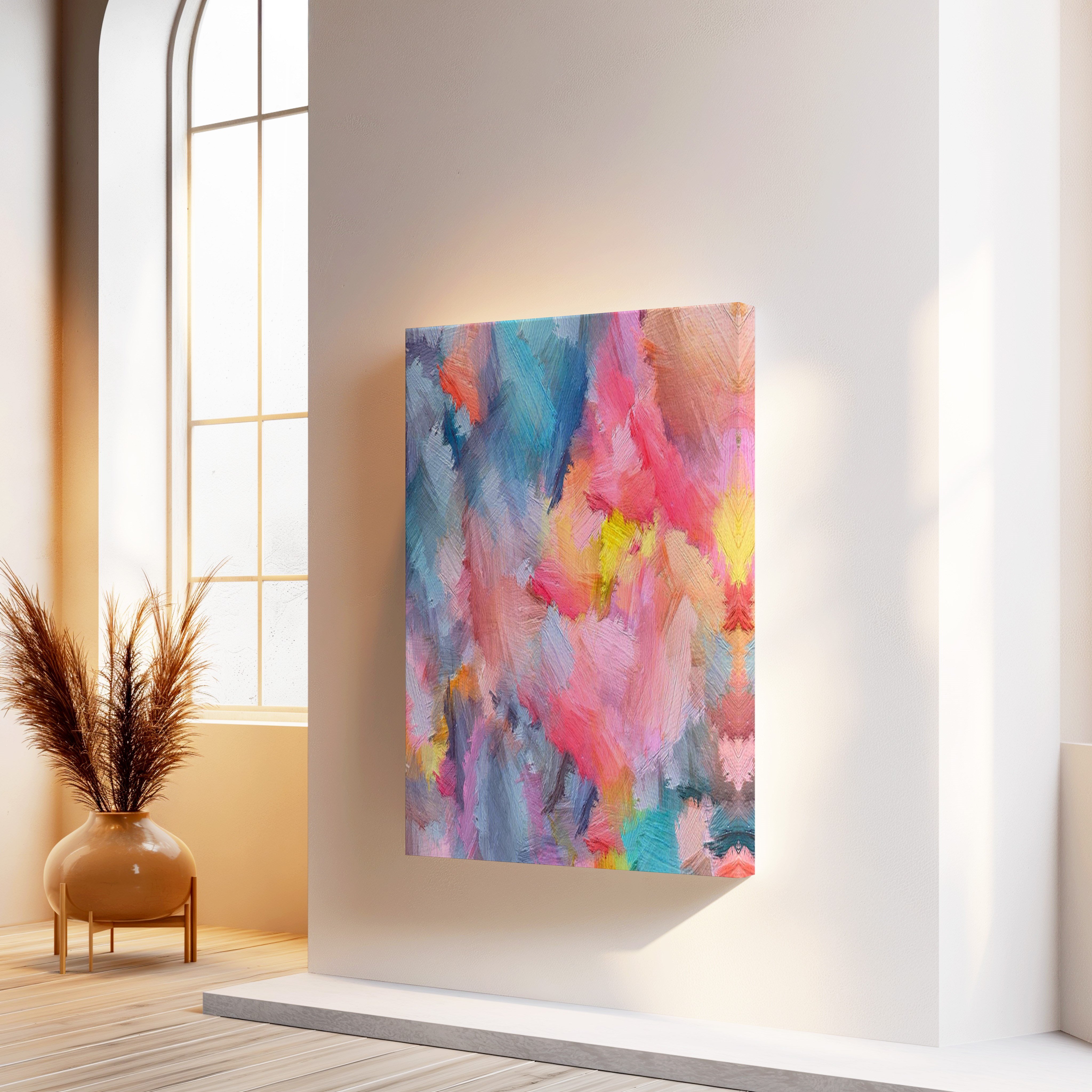 Pembe Düş | Yağlıboya dokulu canvas baskı