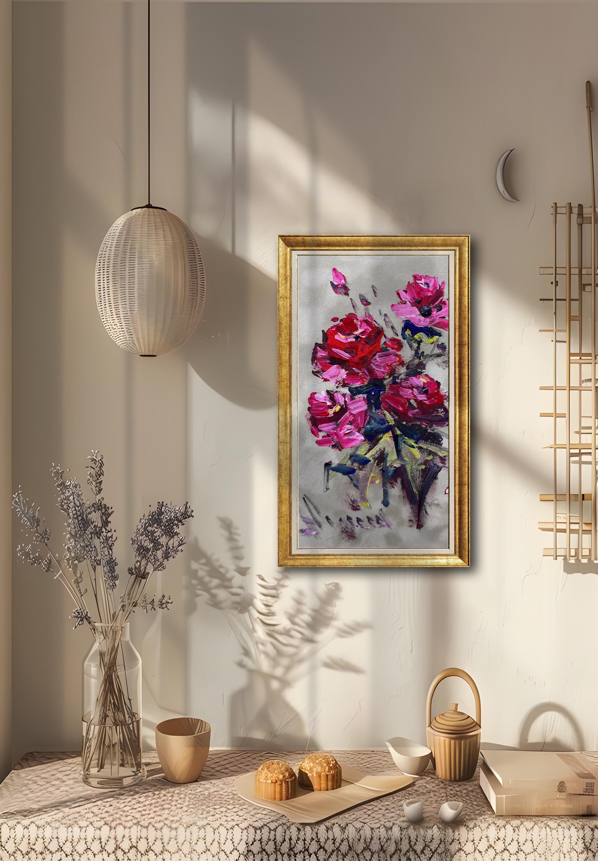 Pembe Zarafet | Yağlı Boya Tablo