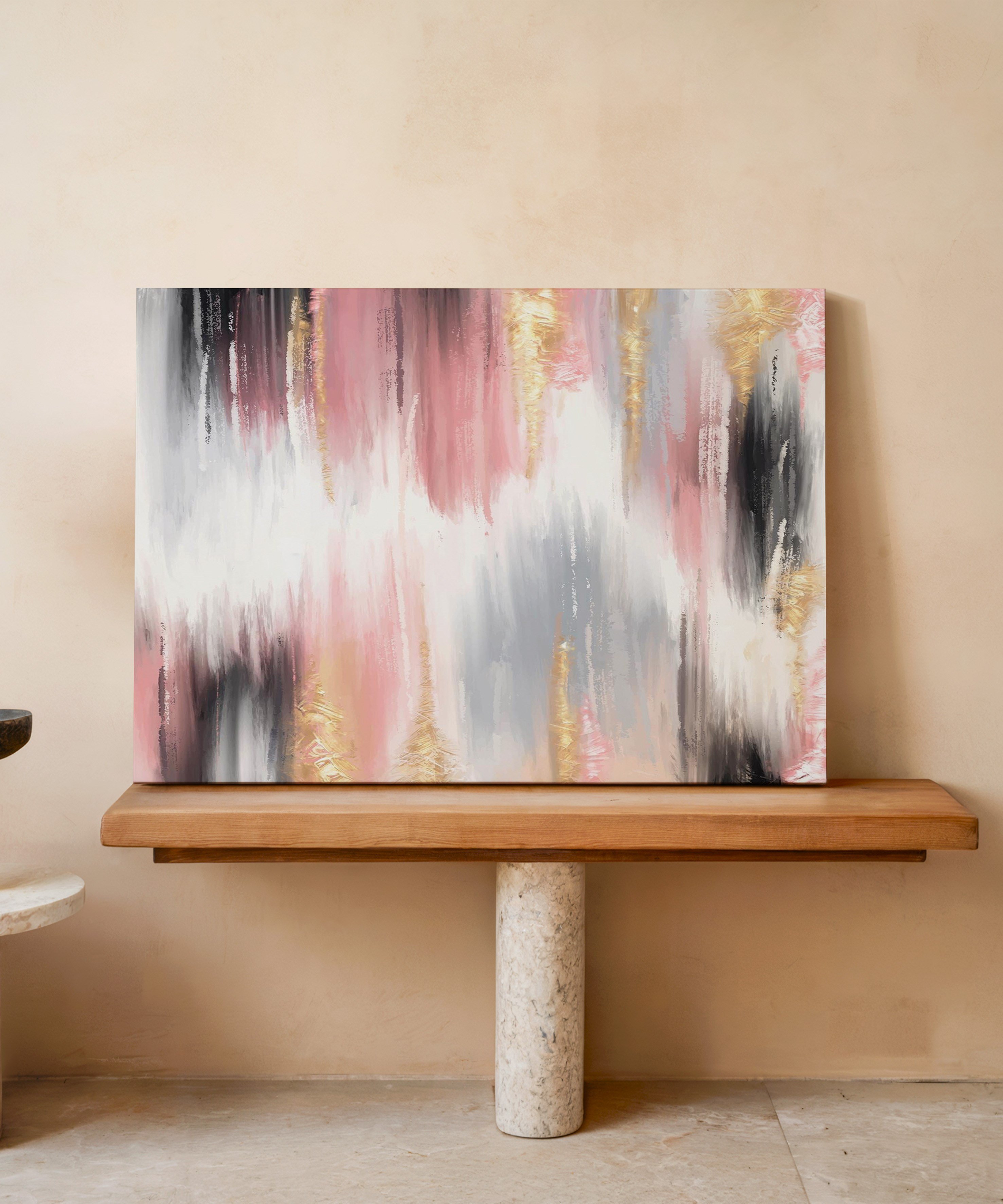Pudra Düşler | Yağlı Boya Dokulu Canvas Baskı