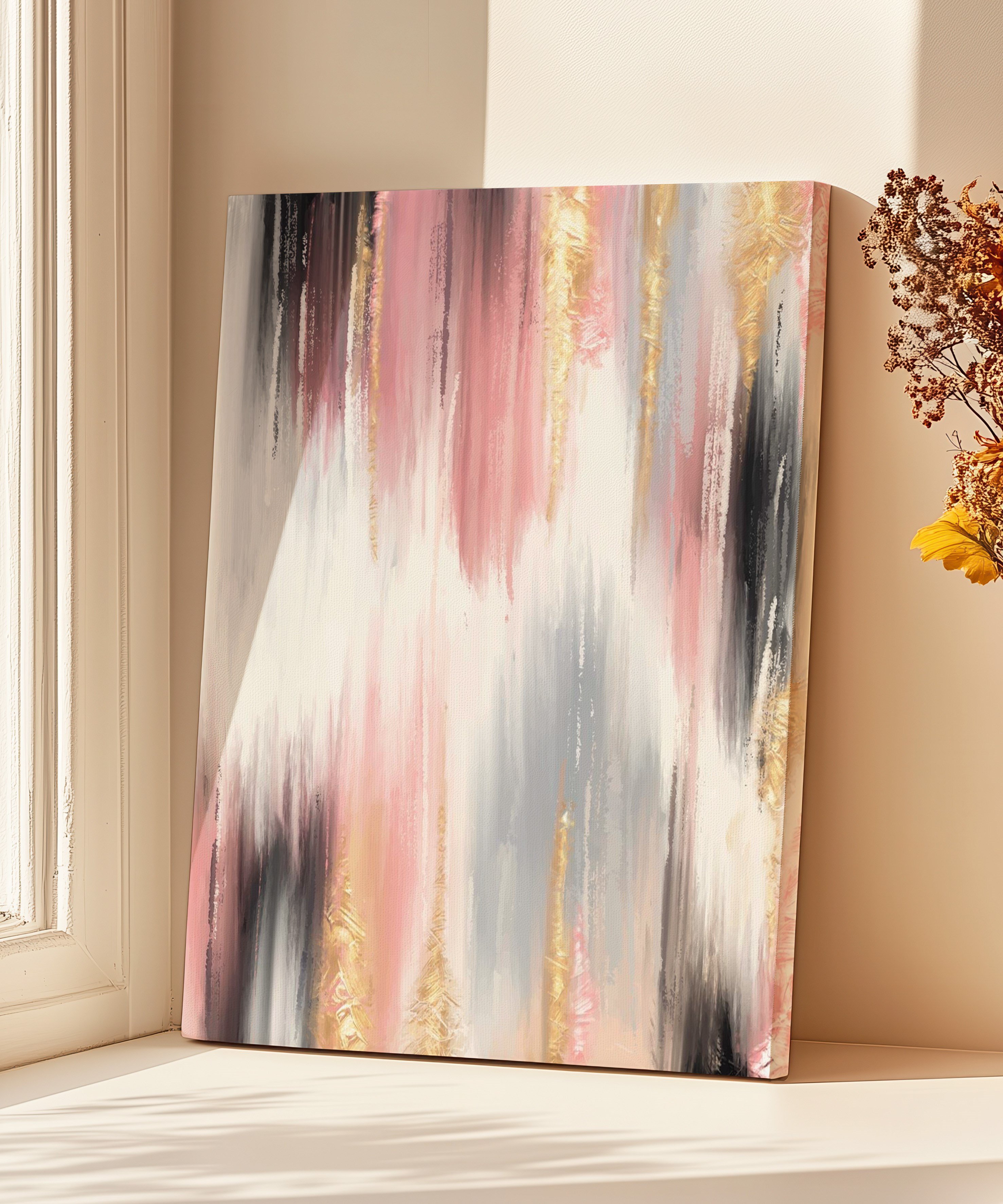 Pudra Düşler | Yağlı Boya Dokulu Canvas Baskı